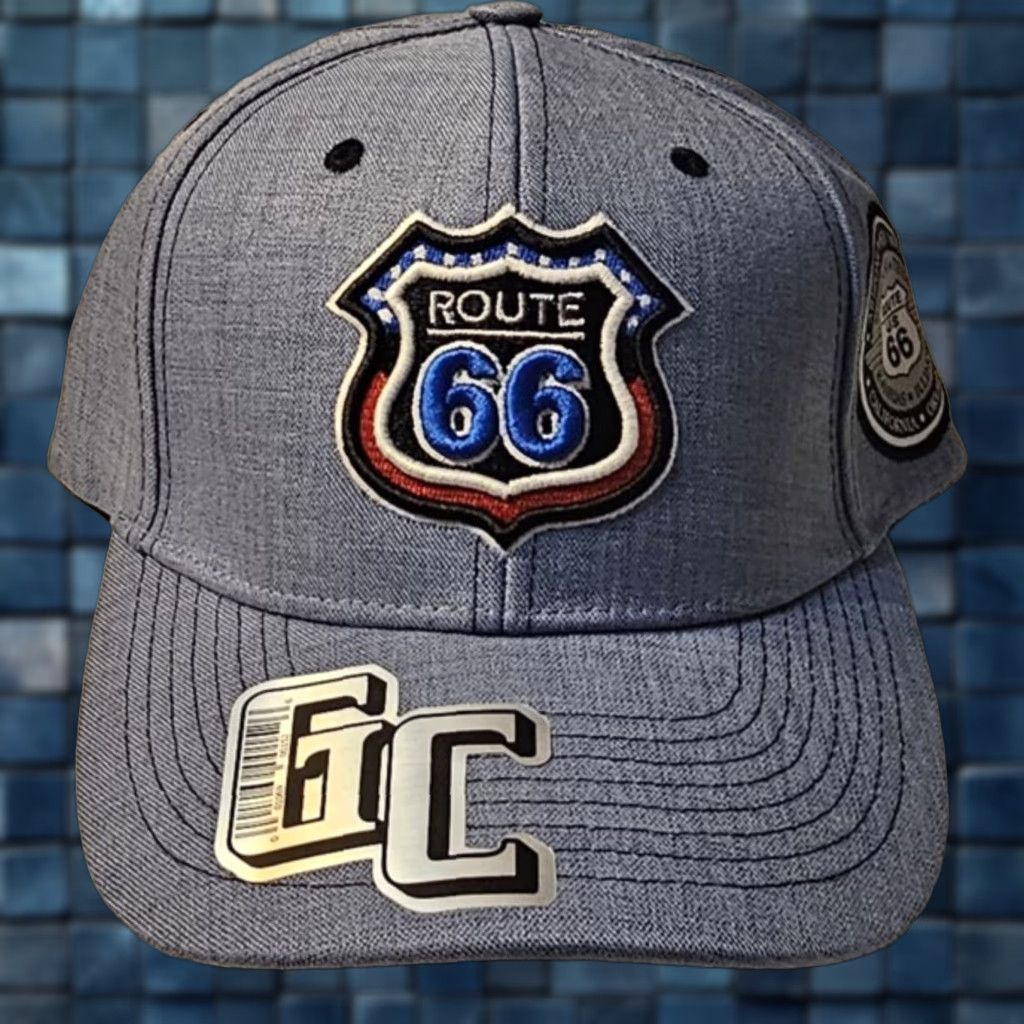 Route 66 ROUTE 66 USA UNITED STATES AMERICA HIGHWAY SNAPBACK BASEBALL CAP BLUE | Adjustable | Unbranded | Men | Polyester Size ONE SIZE - 1 Thumbnail