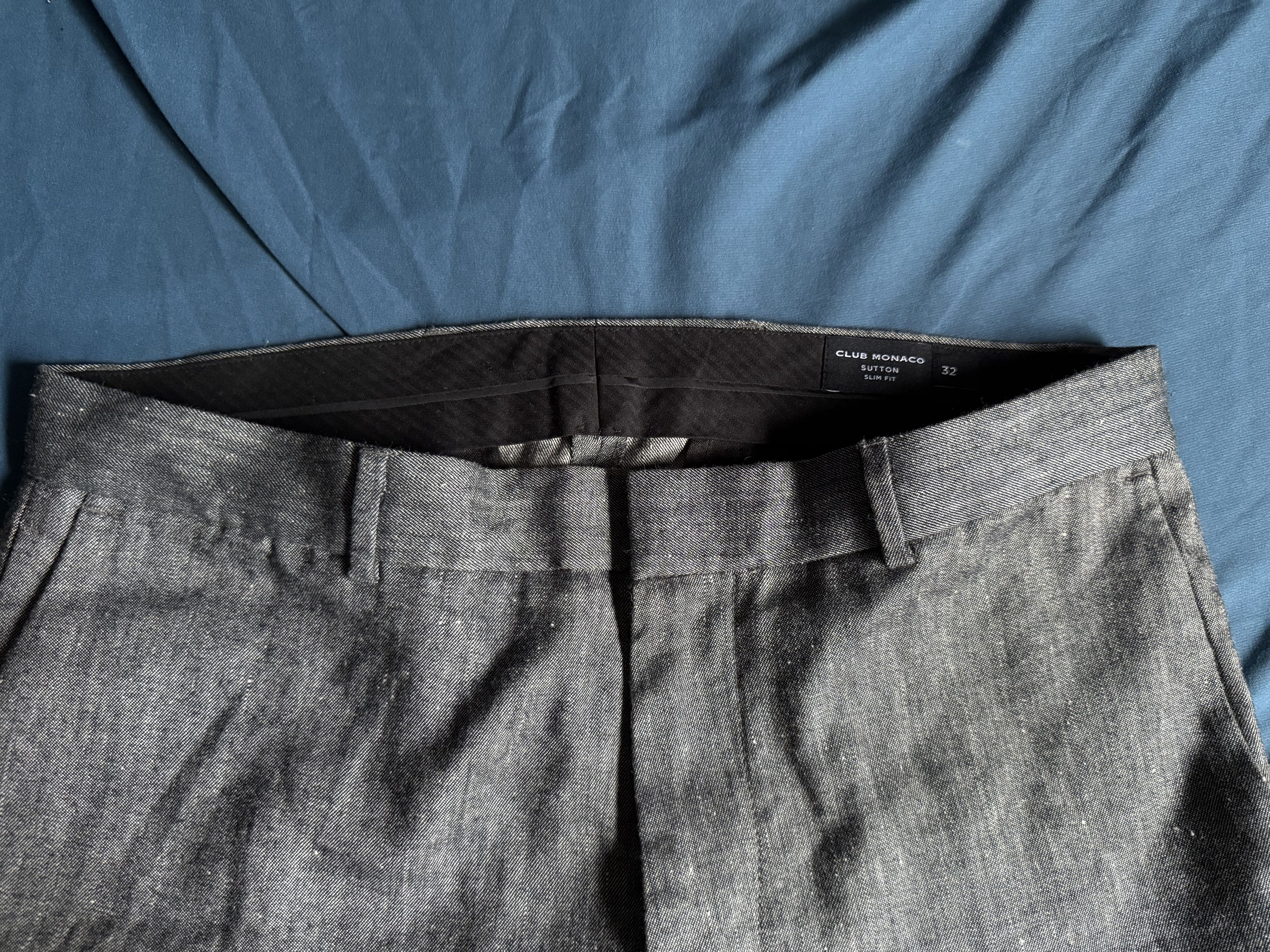 Club Monaco Club Monaco Sutton Hemp Blend Dress Pants size 32x32 $189 Size US 32 / EU 48 - 4 Thumbnail