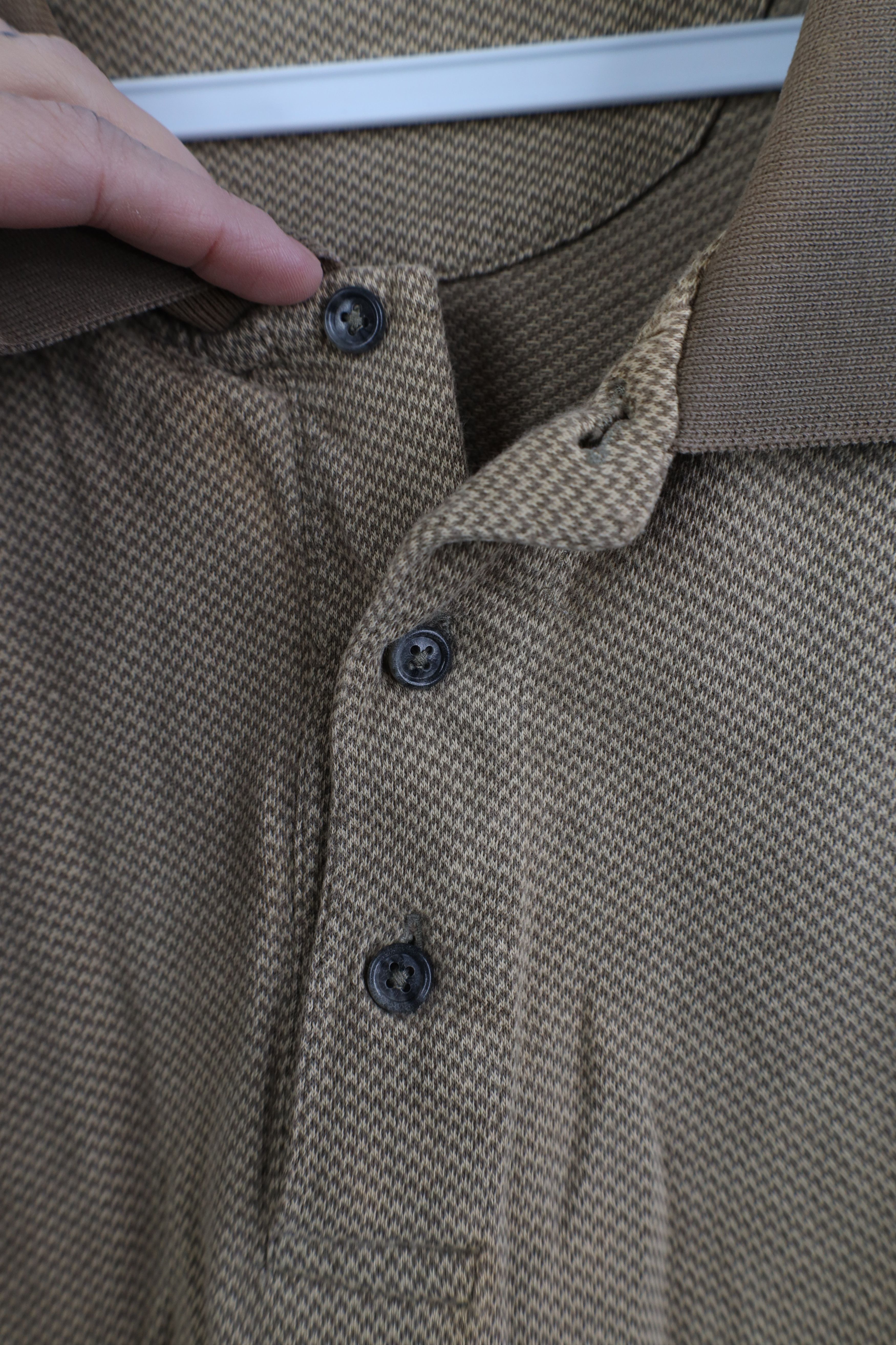 Vintage Vintage Streetwear Knit Long Sleeve Polo Shirt Earth Tone Size US XL / EU 56 / 4 - 8 Thumbnail