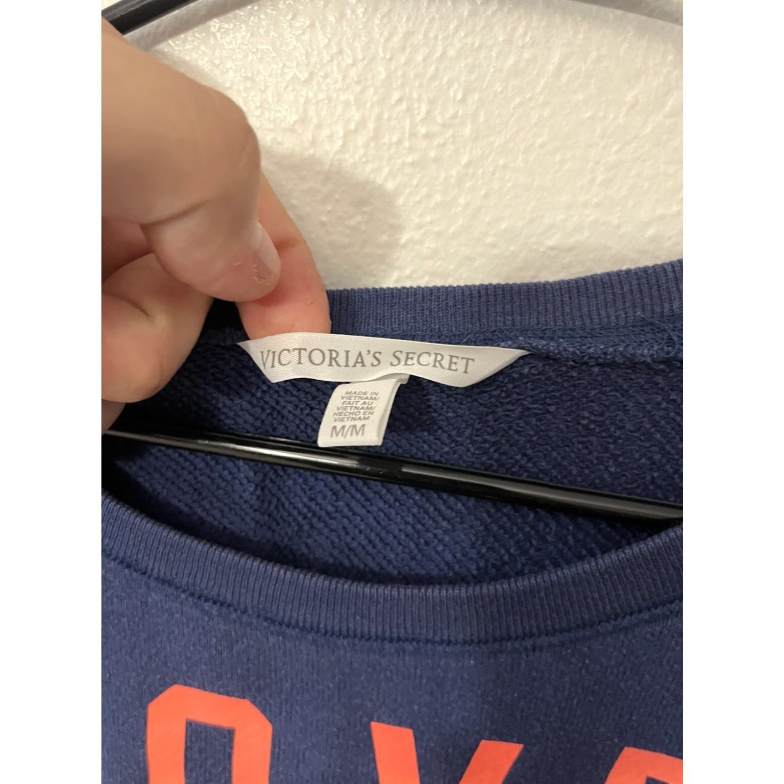 Victoria's Secret Victoria's Secret Women's Sweater Crew Neck Long Sleeve Love A La Mode M Blue Pullover Womens Size M / US 6-8 / IT 42-44 - 2 Thumbnail