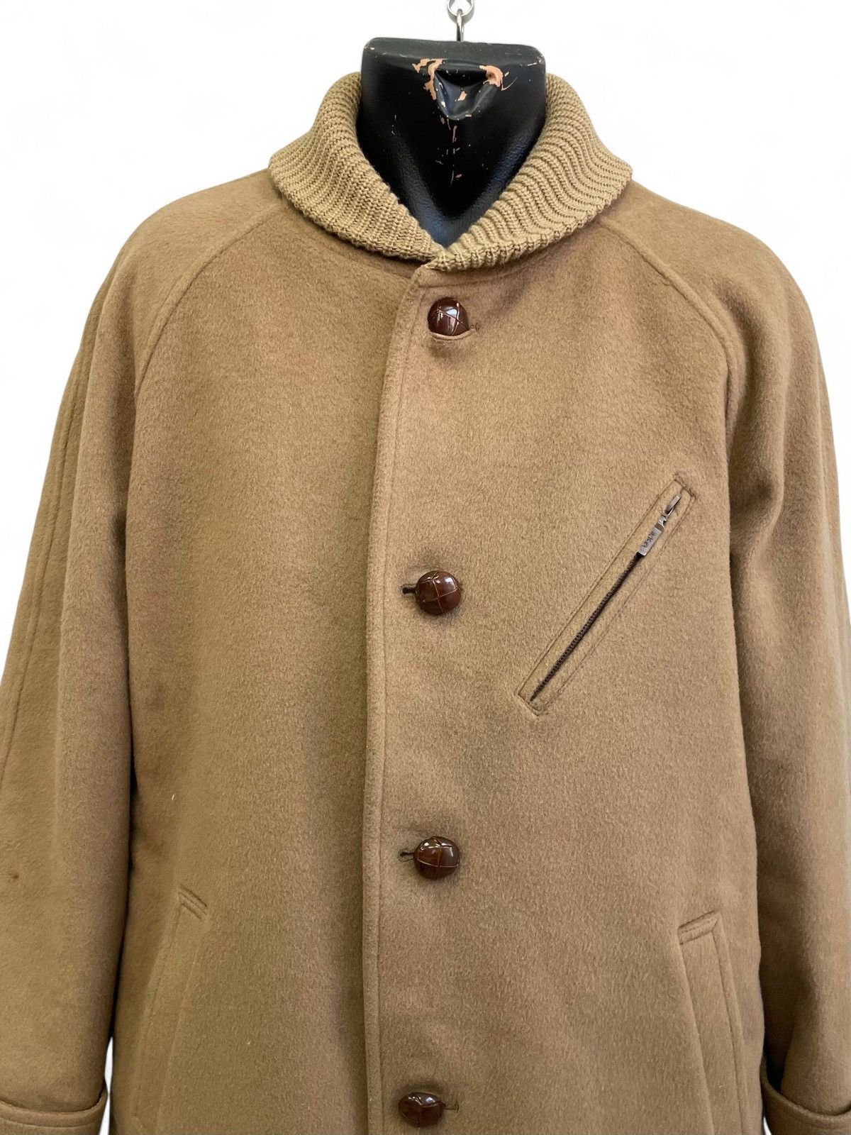 McGregor McGregor beige wool coat vintage mid-length button style Size US L / EU 52-54 / 3 - 2 Thumbnail