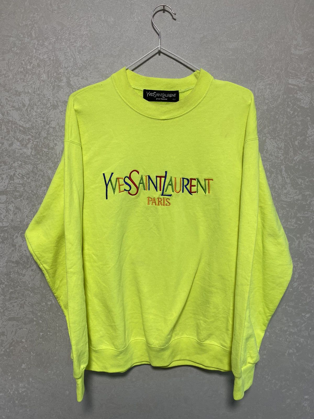 Vintage × Yves Saint Laurent Vintage YVES SAINT LAURENT Fashion Design Sweatshirt Size US L / EU 52-54 / 3 - 1 Thumbnail