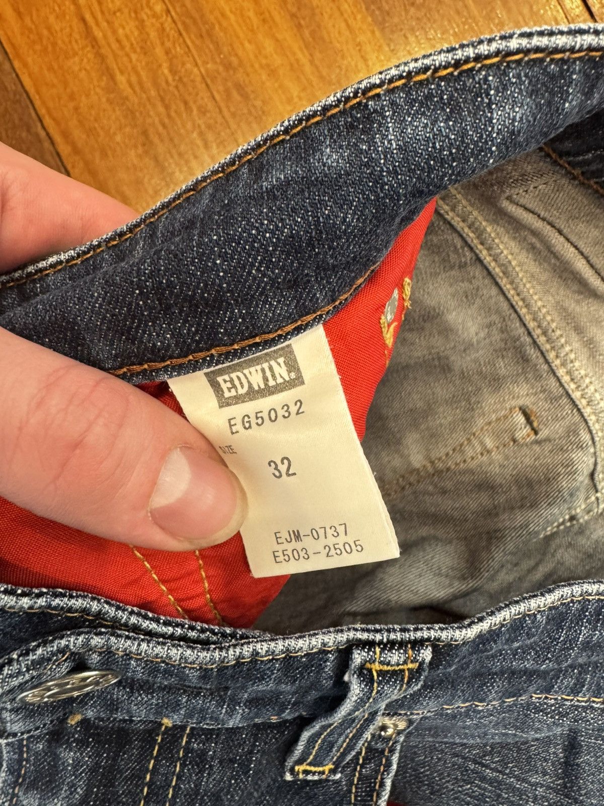 Edwin × Vintage Edwin RARE salvage made in Japan Size US 32 / EU 48 - 6 Thumbnail