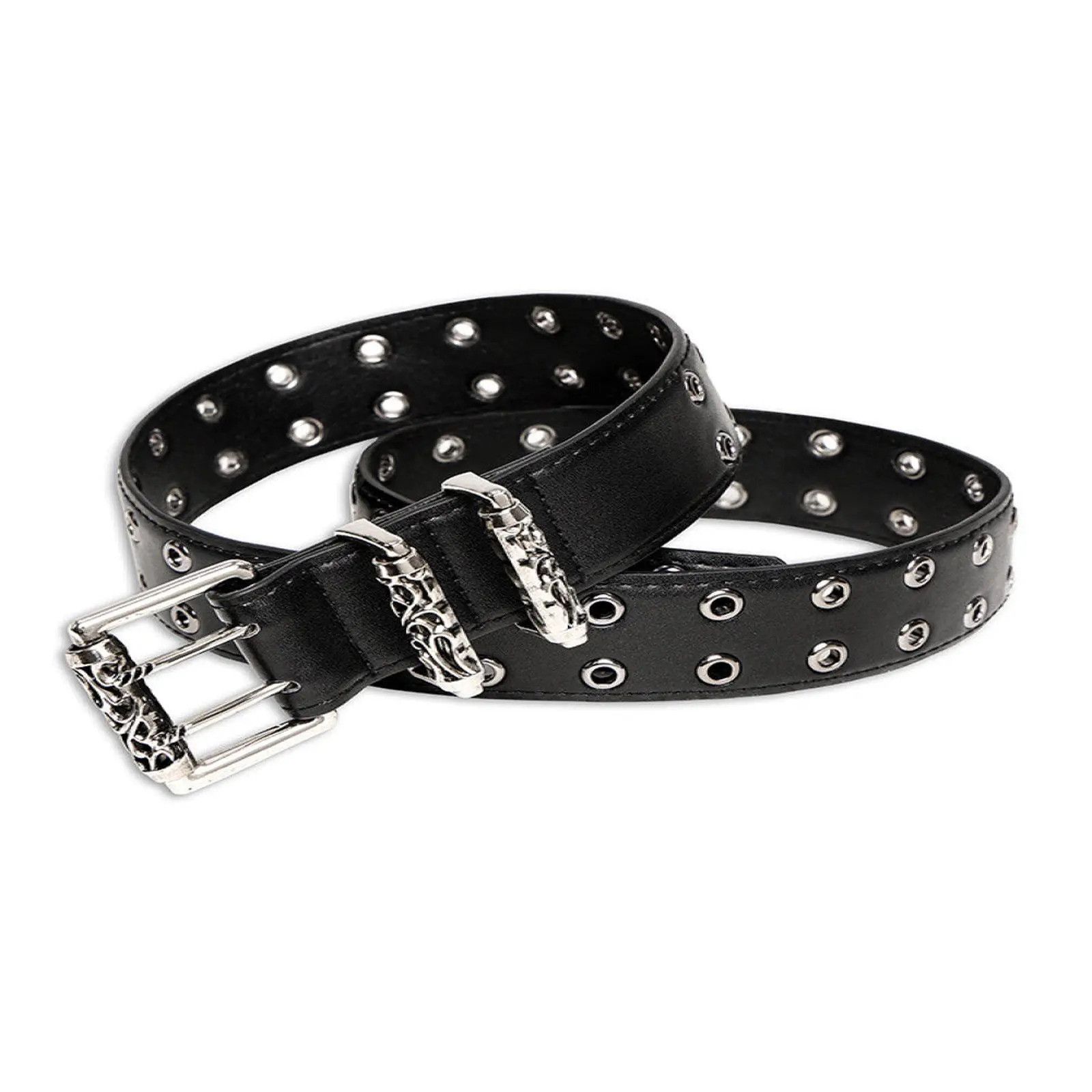Other Black Studded Belt with Decorative Buckle Size ONE SIZE - 6 Thumbnail
