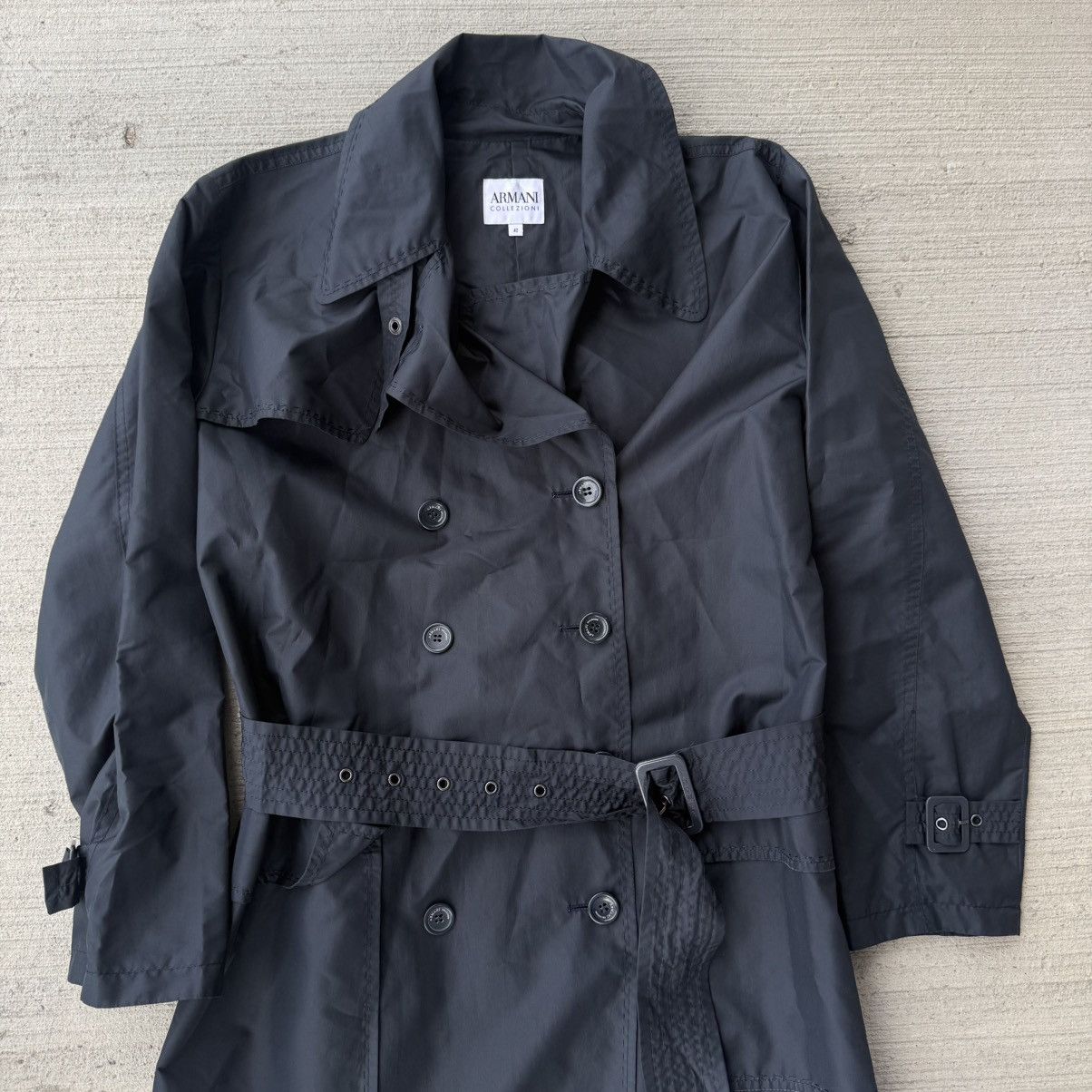 Armani Collezioni Armani Collezioni Double Breasted Nylon Trench Coat Size US S / EU 44-46 / 1 - 2 Thumbnail