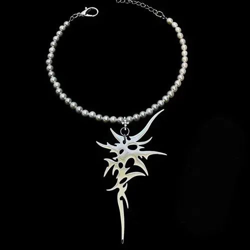 Other Electro Tribal Chain Spikes Silver Abstract Star Pop Fantasy Size ONE SIZE - 3 Thumbnail