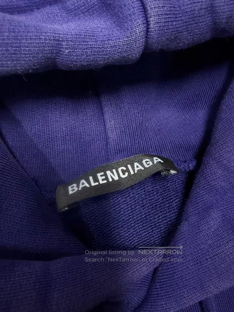 Balenciaga Balenciaga Letter Pattern Embroidered Hooded Long Sleeve S Size US L / EU 52-54 / 3 - 4 Thumbnail