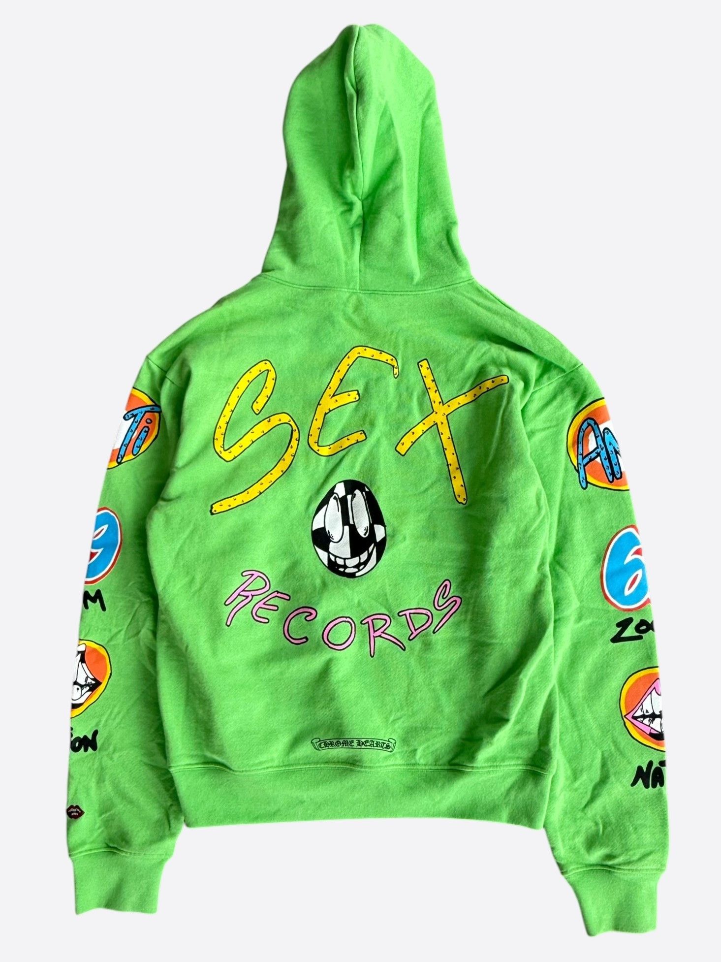 Chrome Hearts Chrome Hearts Green Sex Records Logo Hoodie Size US S / EU 44-46 / 1 - 2 Thumbnail