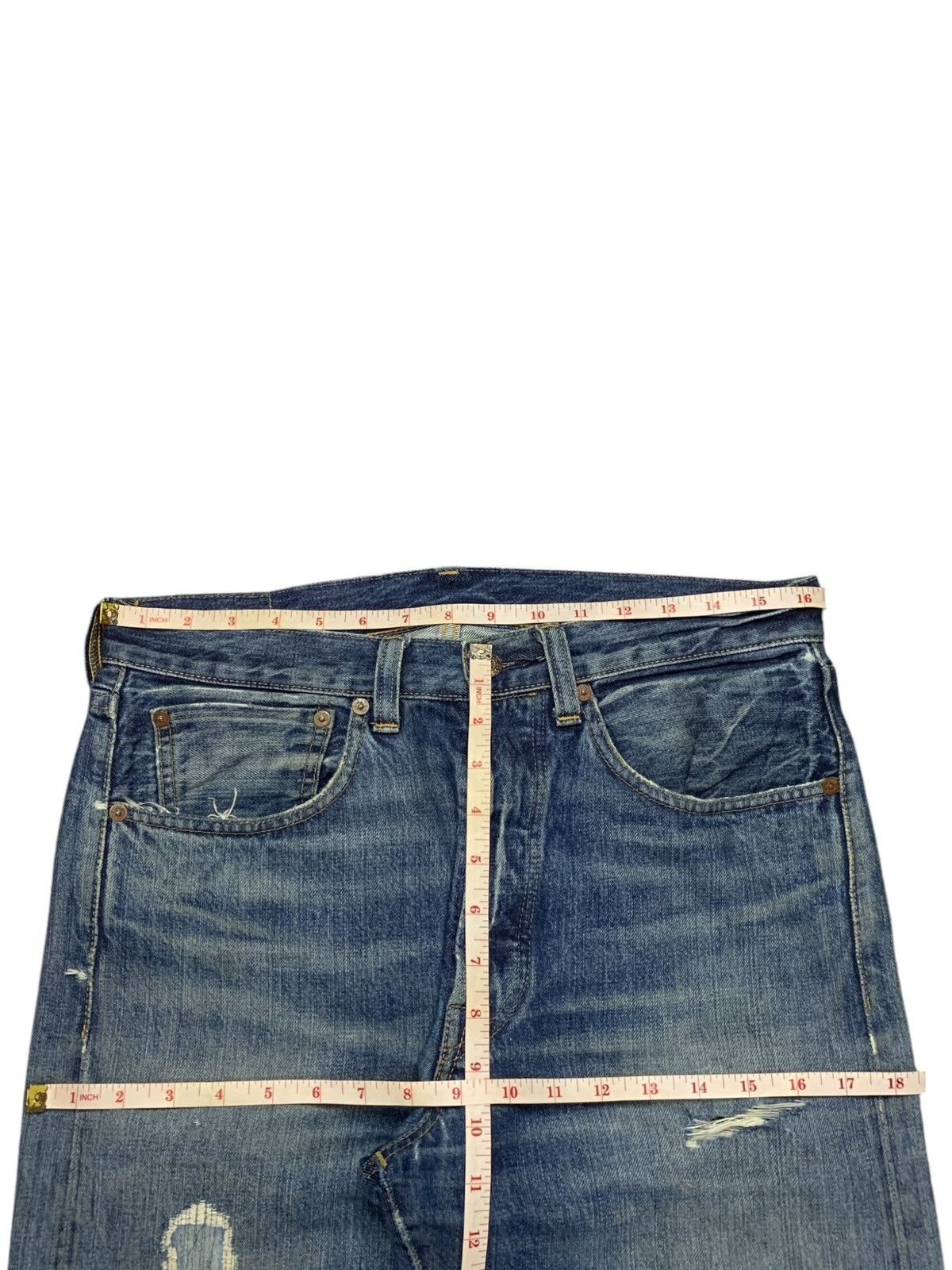 Levi's Vintage 02 Levis 501xx Big E Selvedge Mud Wash Loose Jeans Size US 33 - 14 Thumbnail