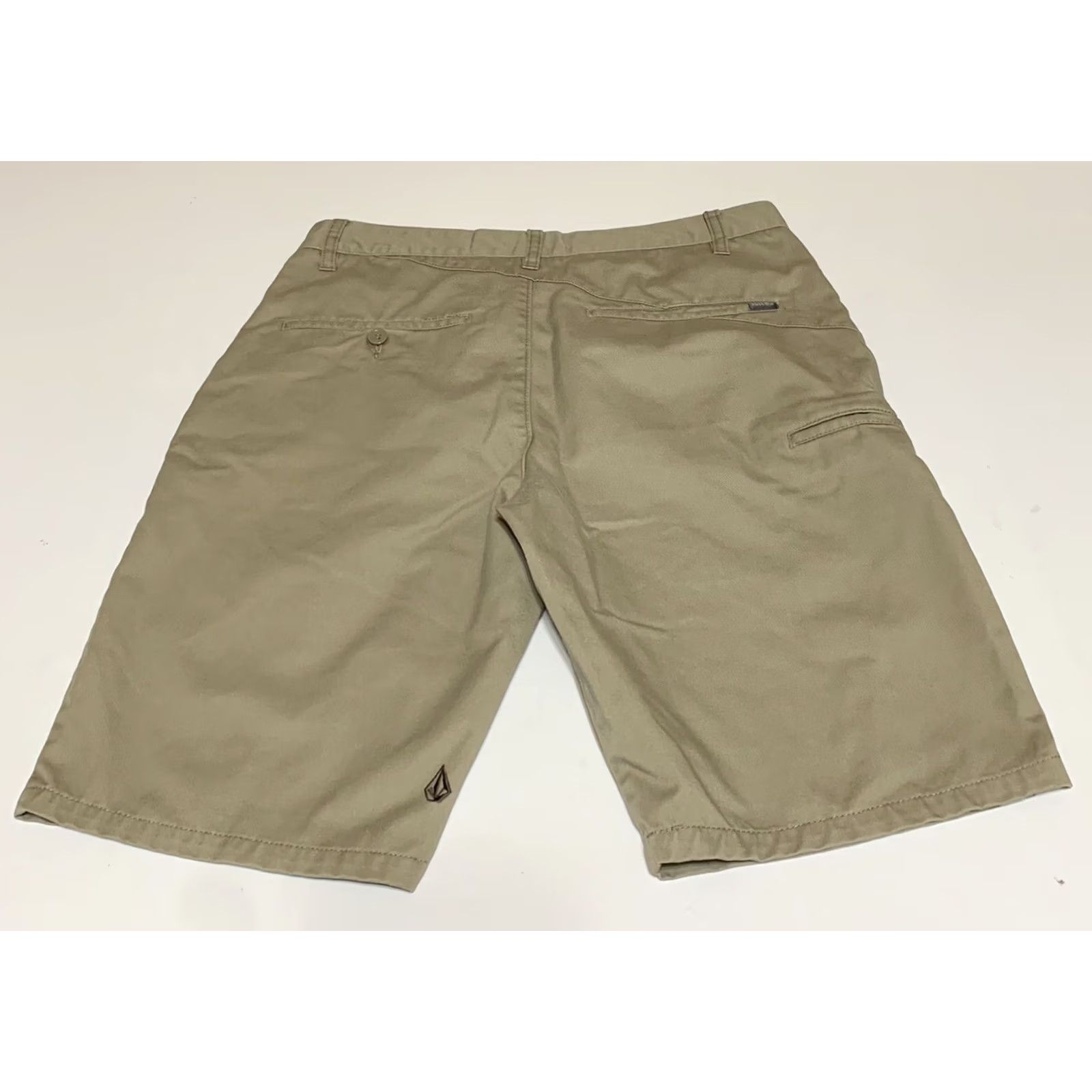 Volcom Volcom Frickin' Modern Chino Shorts Mens 30 Inseam 10 Inches Khaki Beige Flat Front Pockets Casual Cotton Blend Zip Regular 30 Size US 30 / EU 46 - 2 Thumbnail