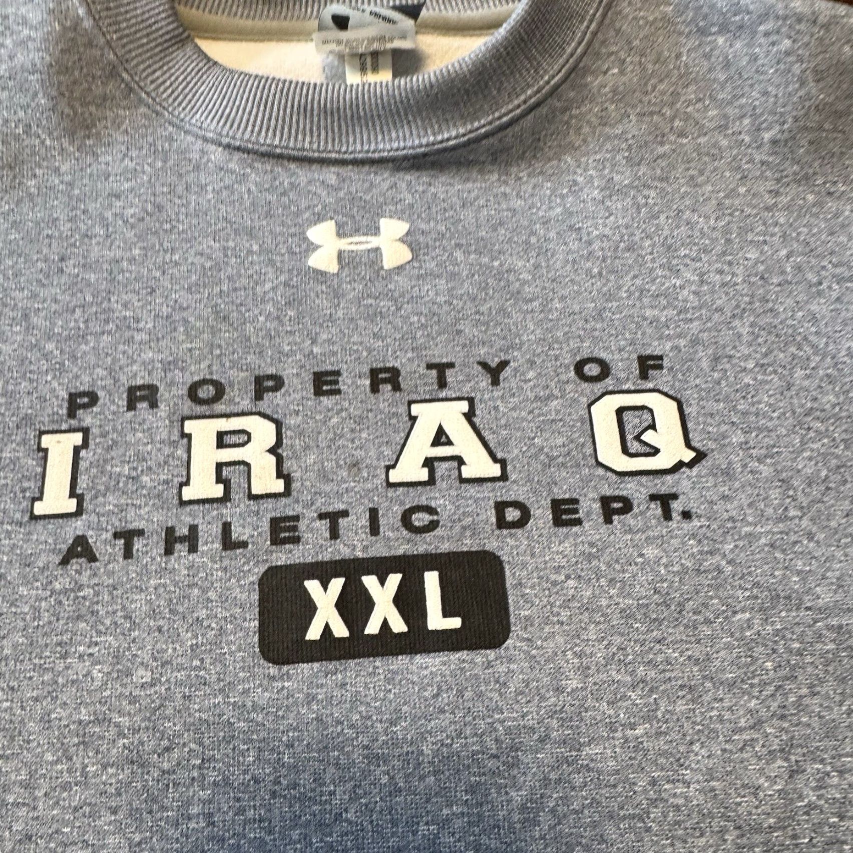 Under Armour Under Armour Sweatshirt Mens Blue Medium Property Of Iraq Athletic Department Size US M / EU 48-50 / 2 - 3 Thumbnail