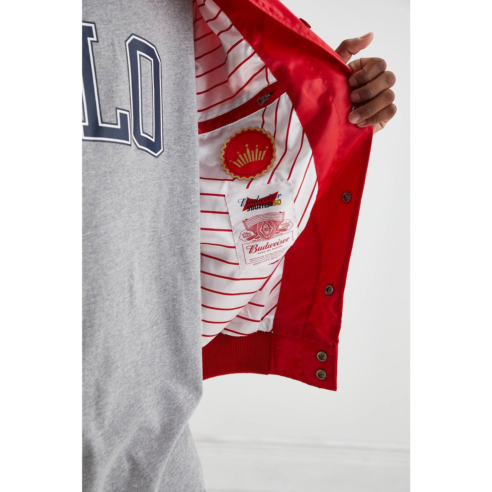 Urban Outfitters New Urban Outfitters Starter X Budweiser Crown Satin Jacket Size US M / EU 48-50 / 2 - 3 Thumbnail