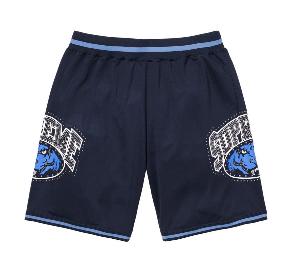 Supreme HARDIES Supreme Camo Basketball Shorts blue | Grailed