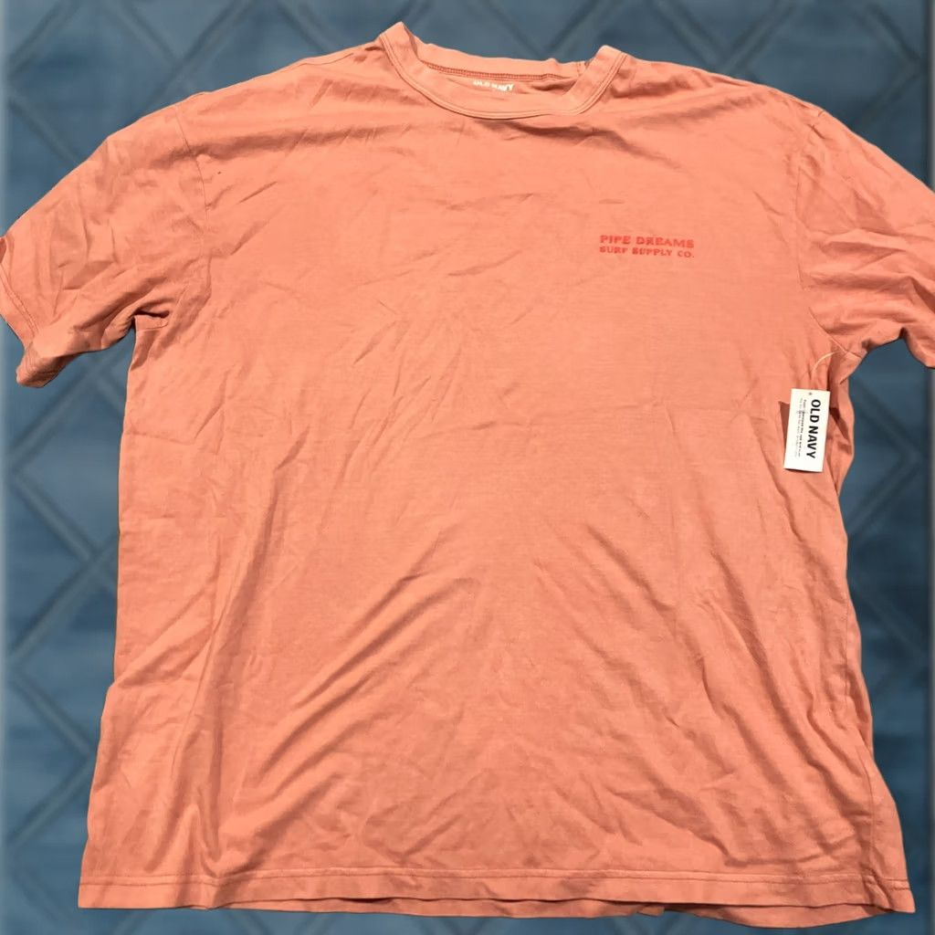Old Navy OLD NAVY PIPE DREAMS SURF SUPPLY T SHIRT SIZE LARGE NWT PEACH Size US L / EU 52-54 / 3 - 1 Thumbnail
