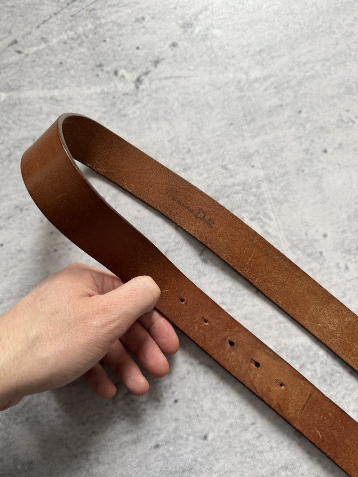 Japanese Brand × Vintage Vintage belt Avant-Garde leather brown Size ONE SIZE - 6 Thumbnail