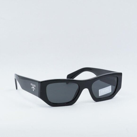 Prada Prada PRA01S 16K08Z Sunglasses Black Square Frame, Dark Grey Size ONE SIZE - 9 Thumbnail