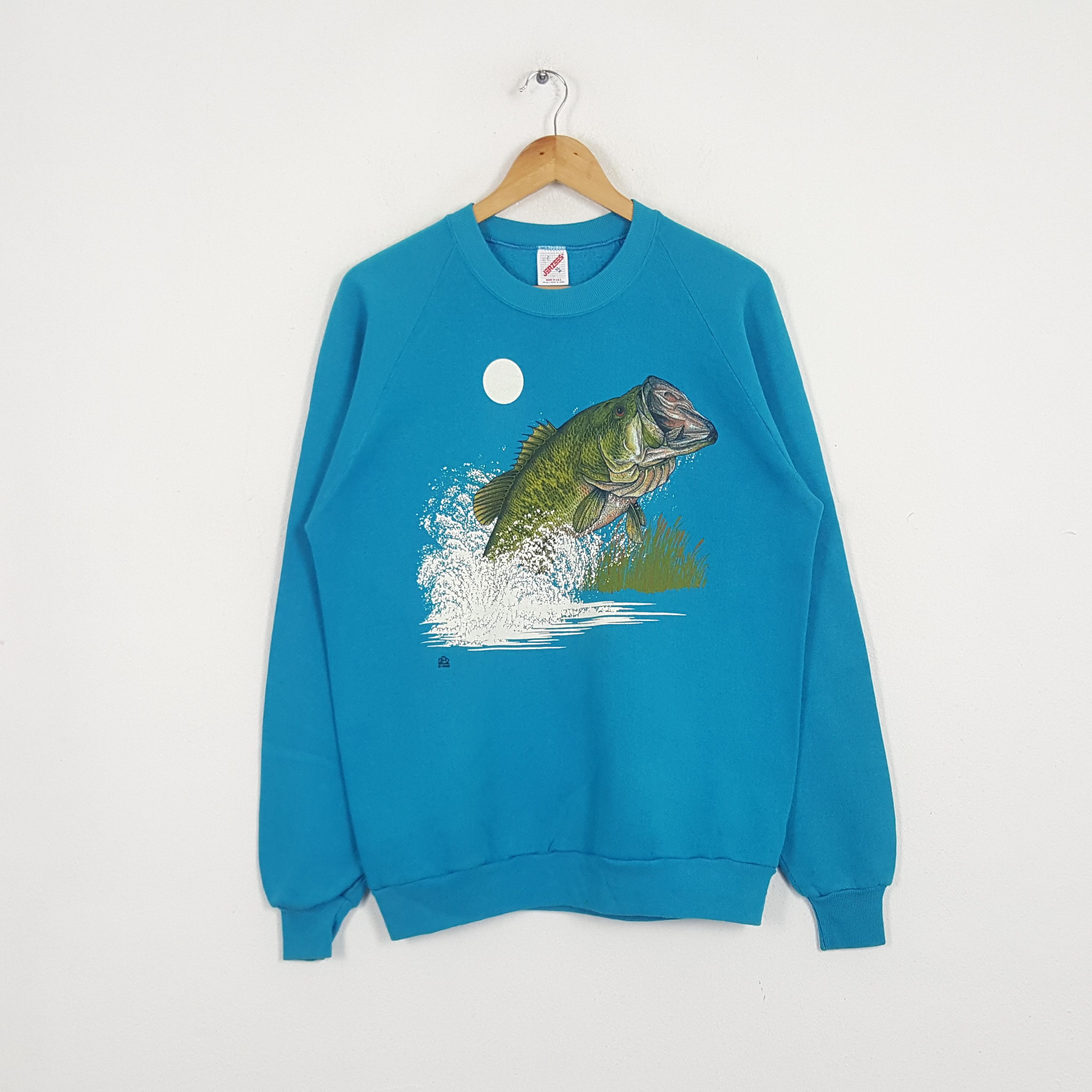 Vintage Vintage Fish Art American Fishing Style Sweatshirt Size US M / EU 48-50 / 2 - 1 Thumbnail
