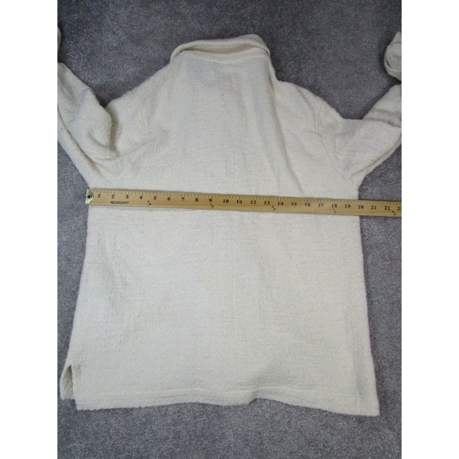 Zara VINTAGE Zara Jacket Womens Medium White Cotton Knit Button Up Coat Womens Size M / US 6-8 / IT 42-44 - 5 Thumbnail