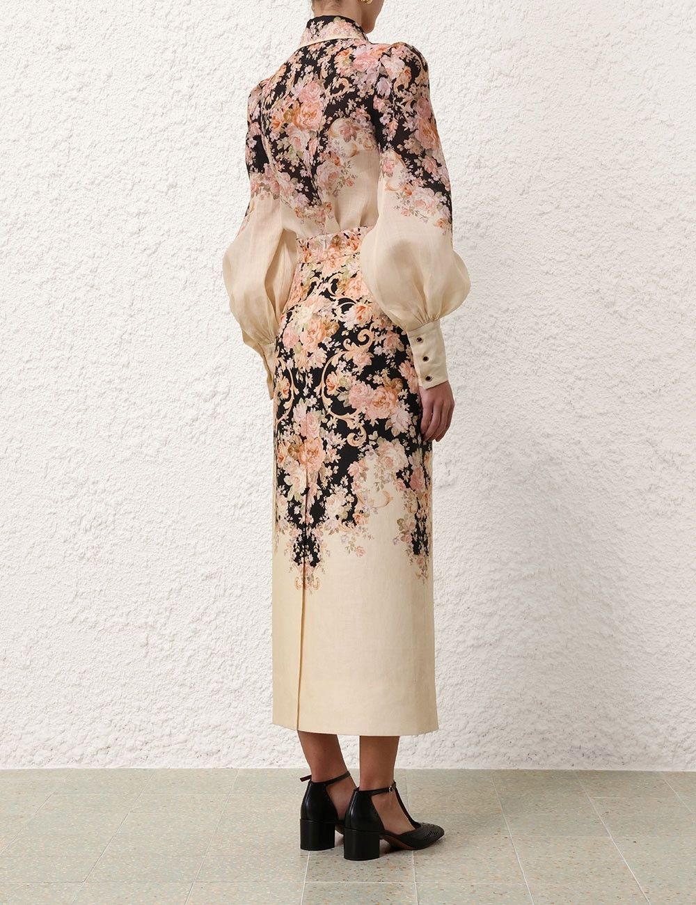 Zimmermann oc11z0925 Illustration Pencil Skirt in Multicolor Size 28" / US 6 / IT 42 - 4 Thumbnail