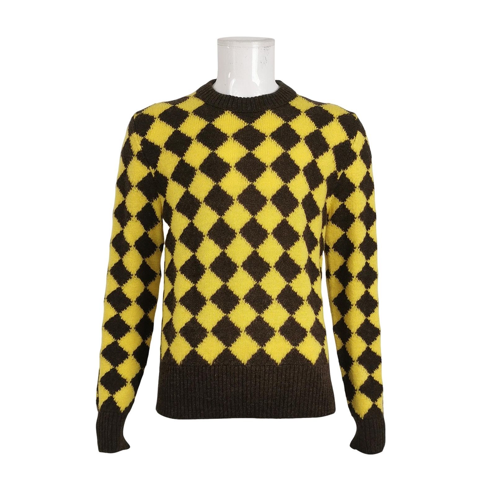 Bottega Veneta Bottega Veneta Argyle Wool Sweater Size L Size US L / EU 52-54 / 3 - 1 Thumbnail