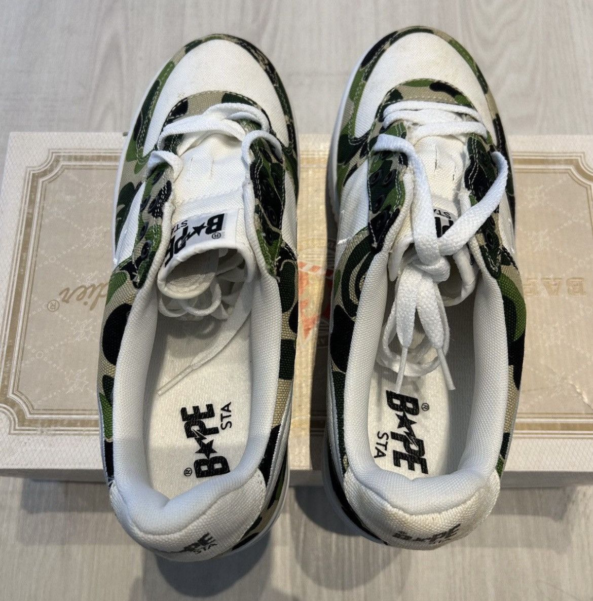 Bape RARE OG 2003 A BATHING APE GREEN ABC CAMO CANVAS BAPESTA Size US 9.5 / EU 42-43 - 9 Thumbnail