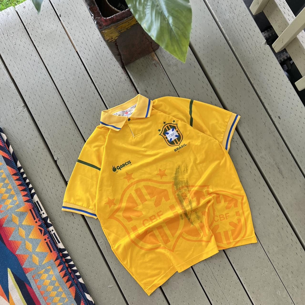 image of Brazil Soccer Jersey in Yellow, Men's (Size Large)