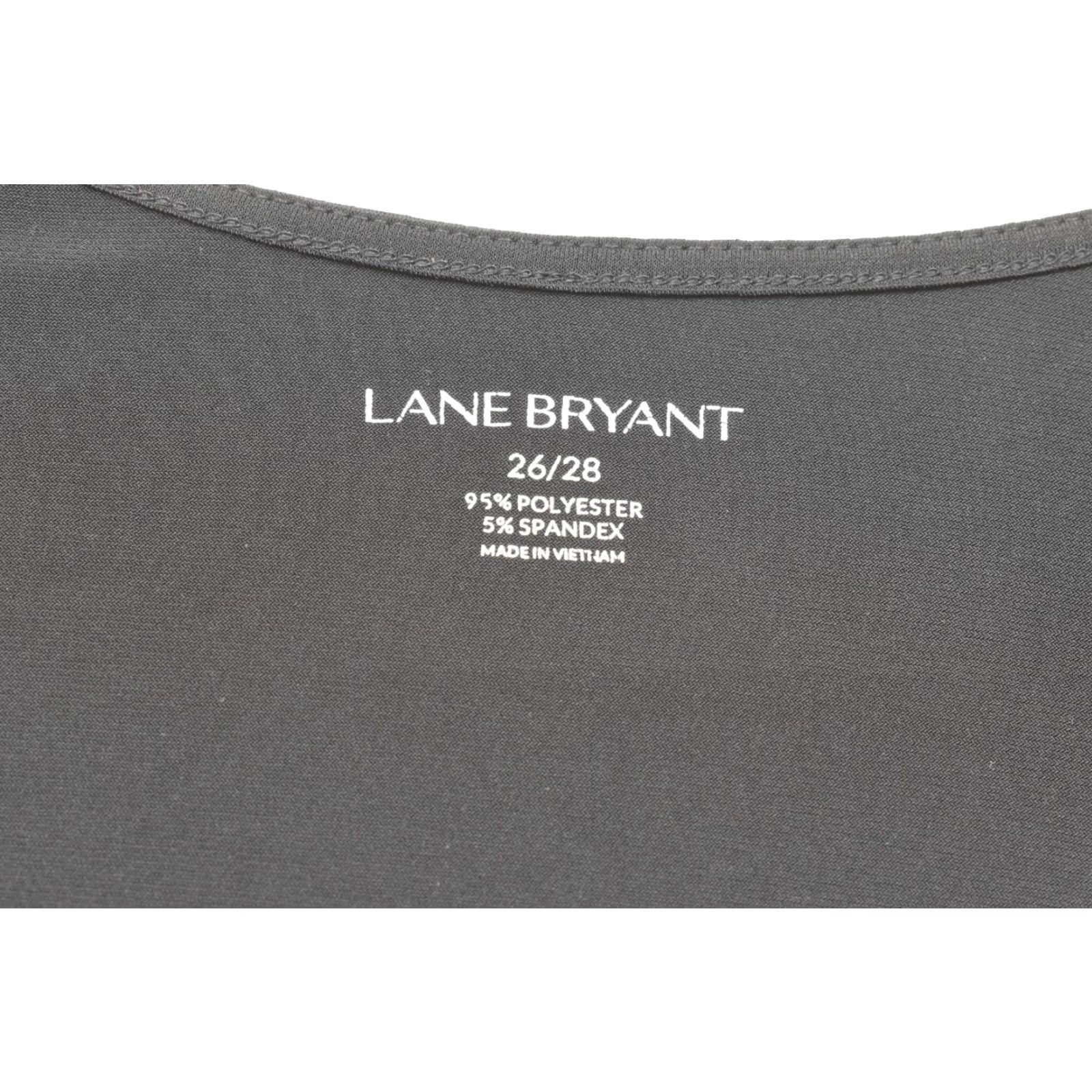 Vintage Lane Bryant Blouse Shirt Sleeveless Cowl Neck Ruched Knit Black 28 Plus Women Size 4XL / US 24-26 - 2 Thumbnail