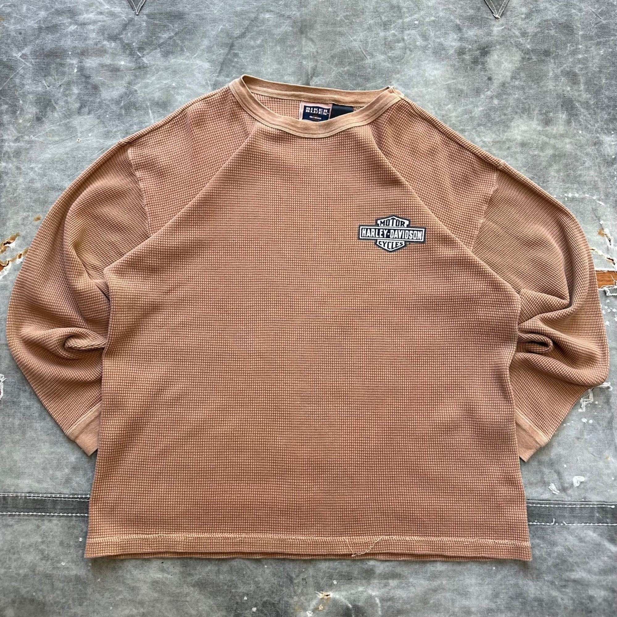 Harley Davidson × Vintage Vintage 90s Biker Blues Harley Davidson Thermal Longsleeve S Size US L / EU 52-54 / 3 - 1 Thumbnail