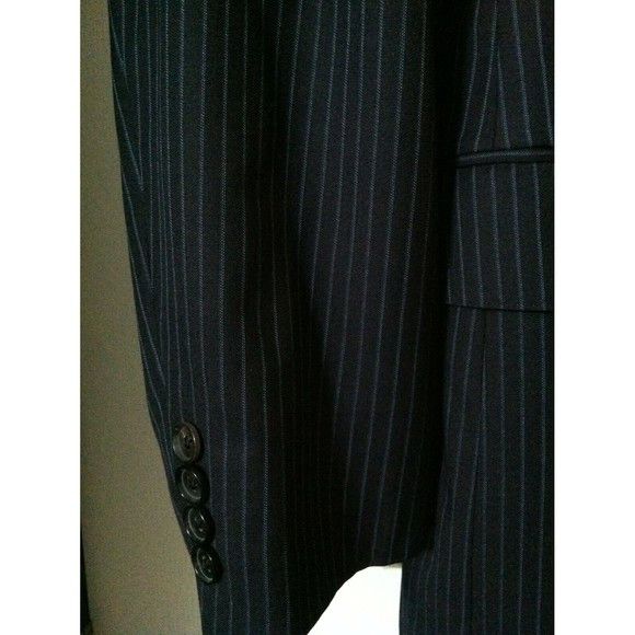 Hugo Boss HUGO BOSS MENS NAVY 100%WOOL SPORT COAT BLAZER EU56/US46R Size 46R - 4 Thumbnail