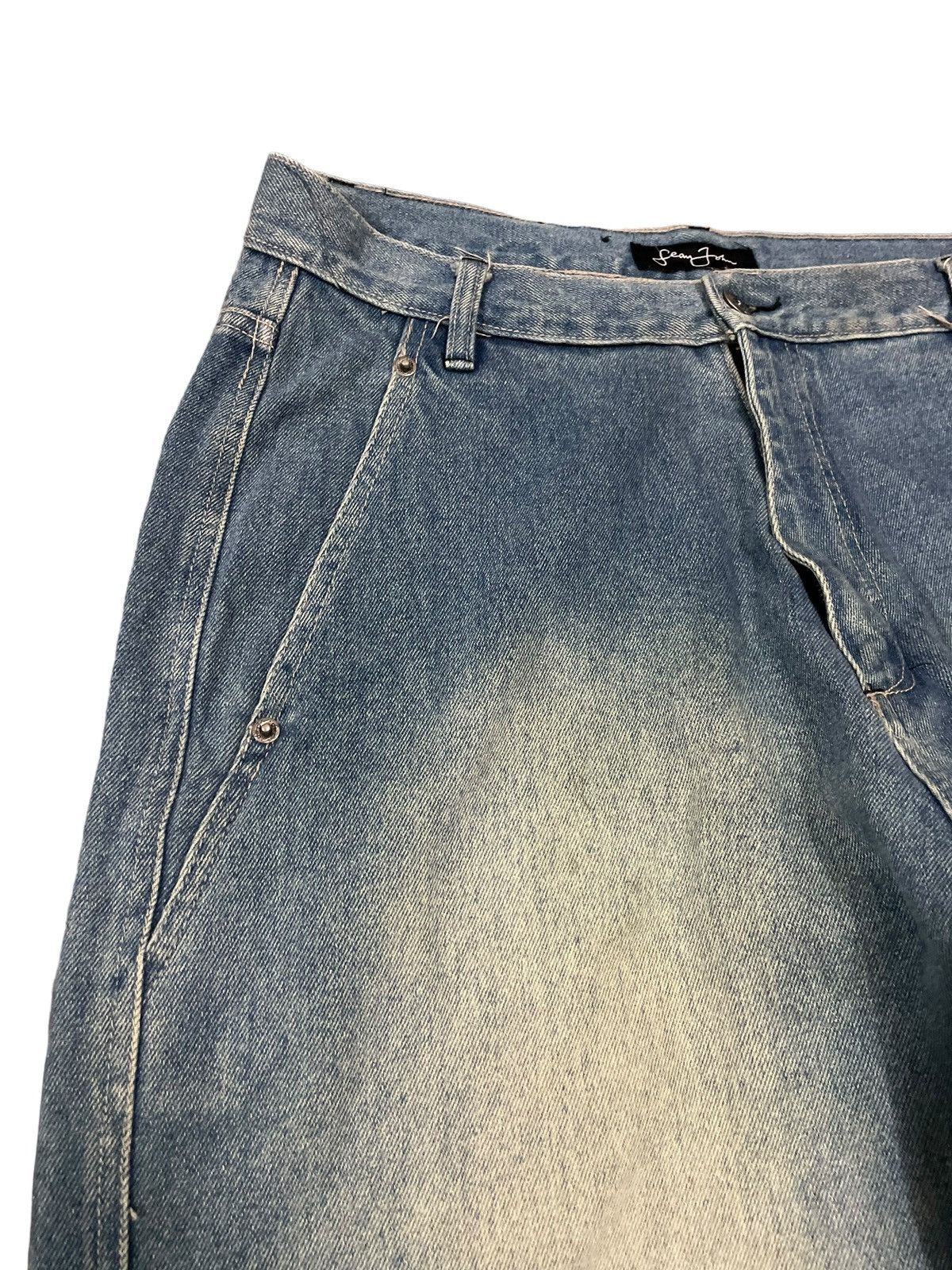 Sean John Vintage Y2K Sean John Distressed Mud Wash Baggy Barrel Jeans Size US 34 / EU 50 - 15 Thumbnail
