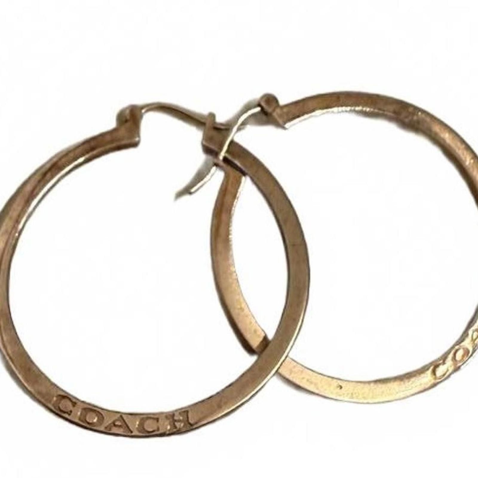 Coach Auth Coach Gold Hoop Earrings- GUC Size ONE SIZE - 1 Thumbnail