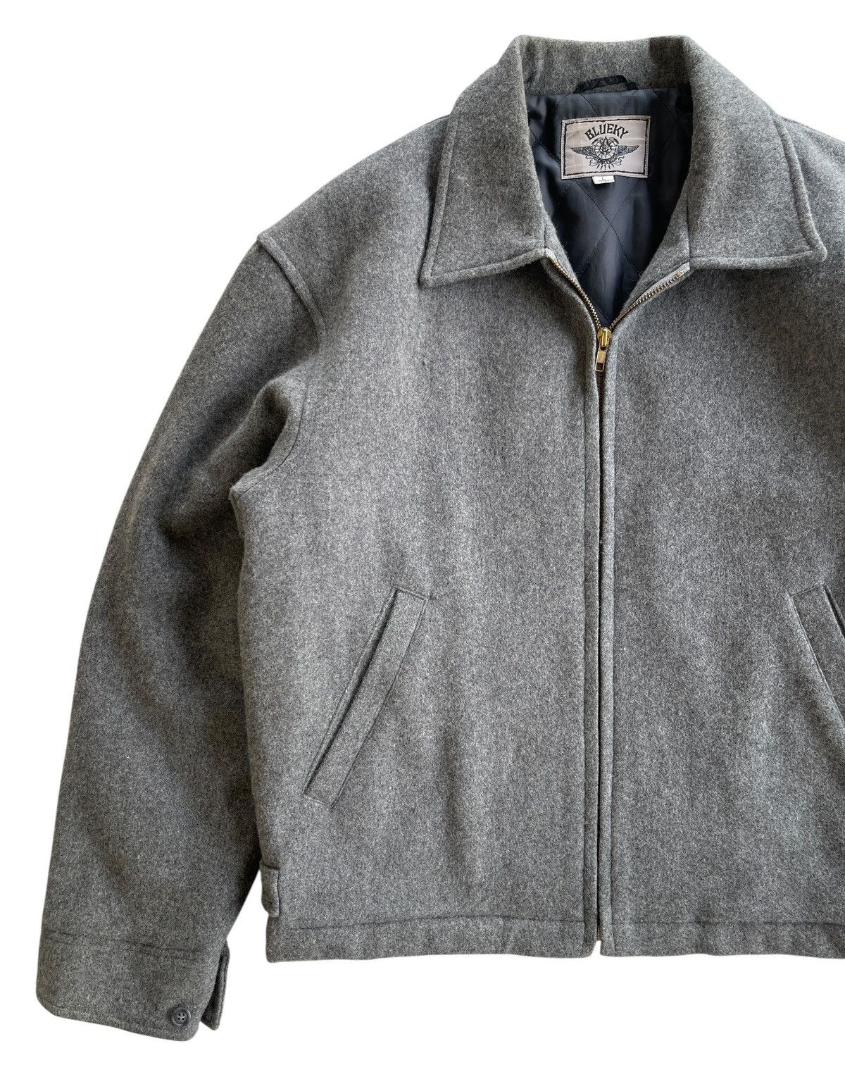 Japanese Brand 90s Blueky Street Surf Wool Blouson Jacket Size US L / EU 52-54 / 3 - 5 Thumbnail