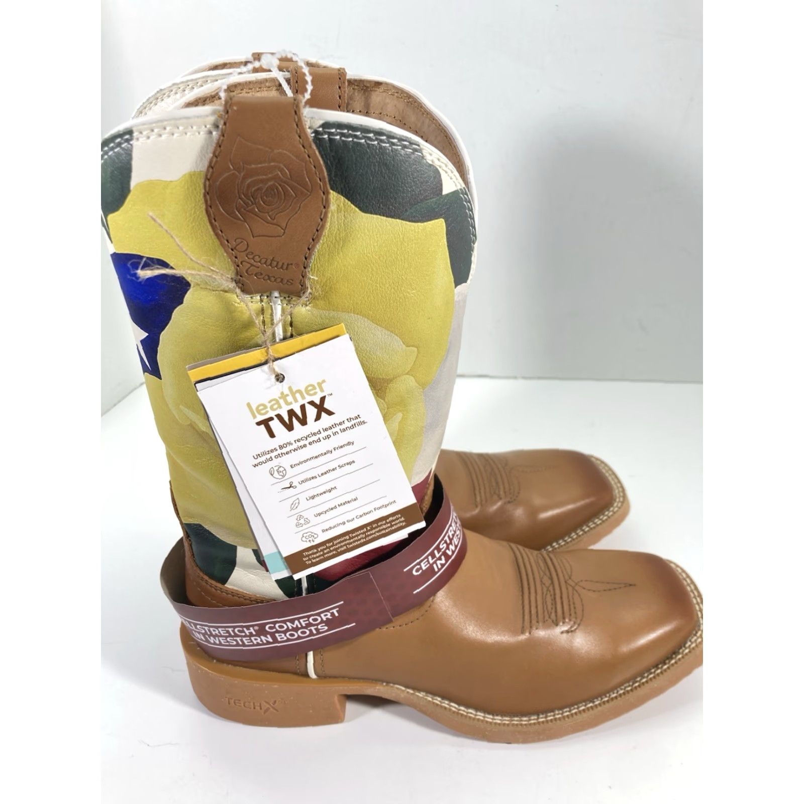 Twisted X Twisted X Boots Western Olivia Bennett Yellow Rose Texas Boots Women Size 8 B NWT Brown Leather Rose Theme Ladies 8 Womens Size US 8 / IT 38 - 7 Thumbnail