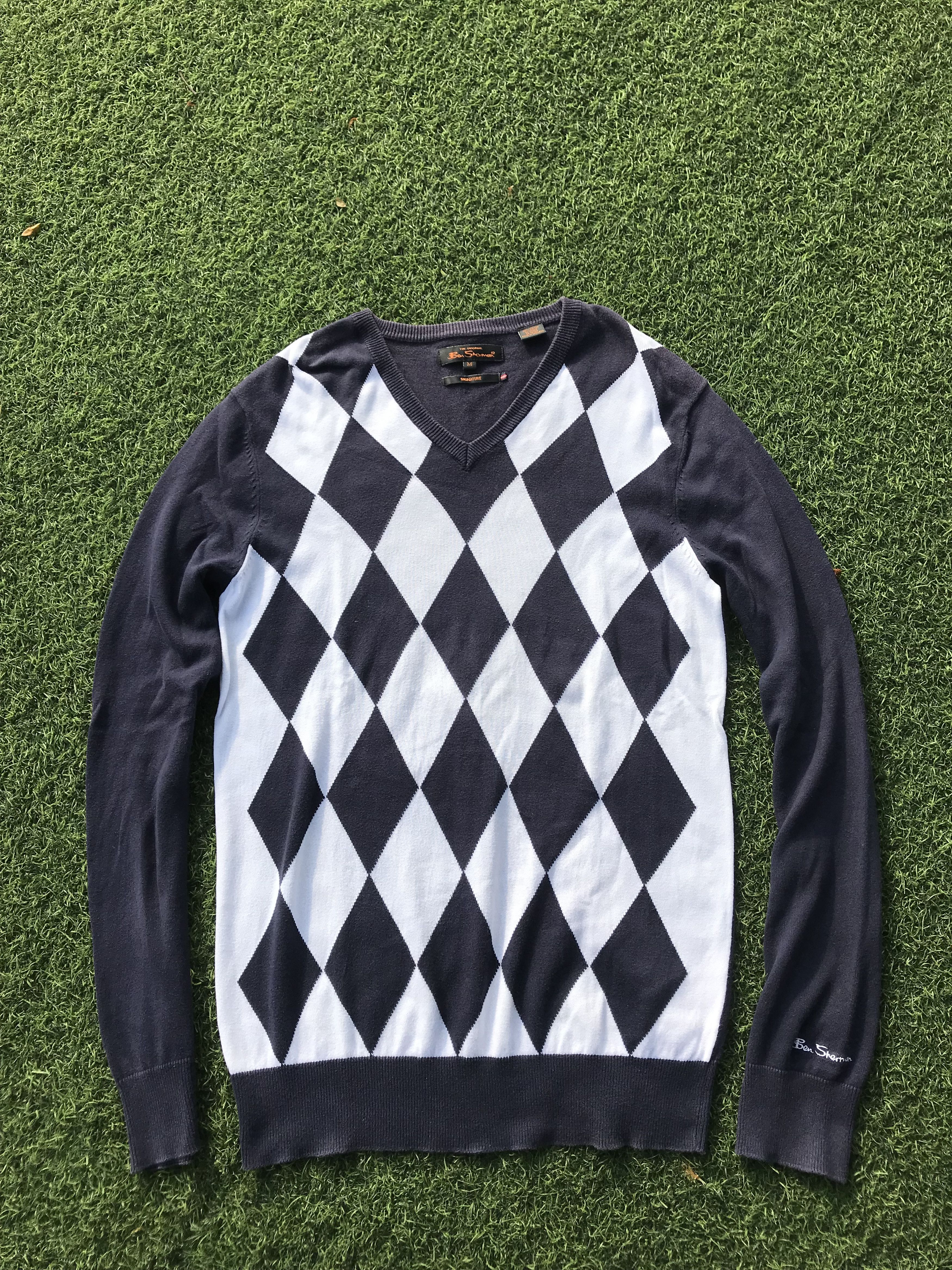 Ben Sherman Ben Sherman Classic Retro Mod Diamond Checker argyle sweater Size US M / EU 48-50 / 2 - 8 Thumbnail