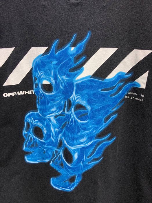 Off white diagonal skulls tee sale