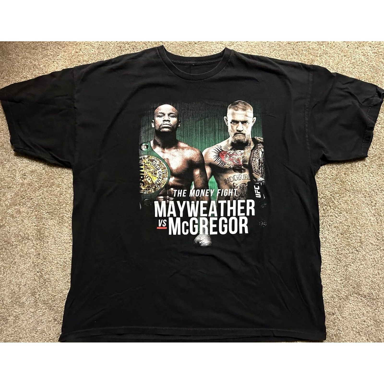 McGregor Floyd Mayweather vs Conor McGregor T Shirt Money Fight Aug 26 2017 2XL Black Mens T-Shirt Size US XXL / EU 58 / 5 - 2 Thumbnail