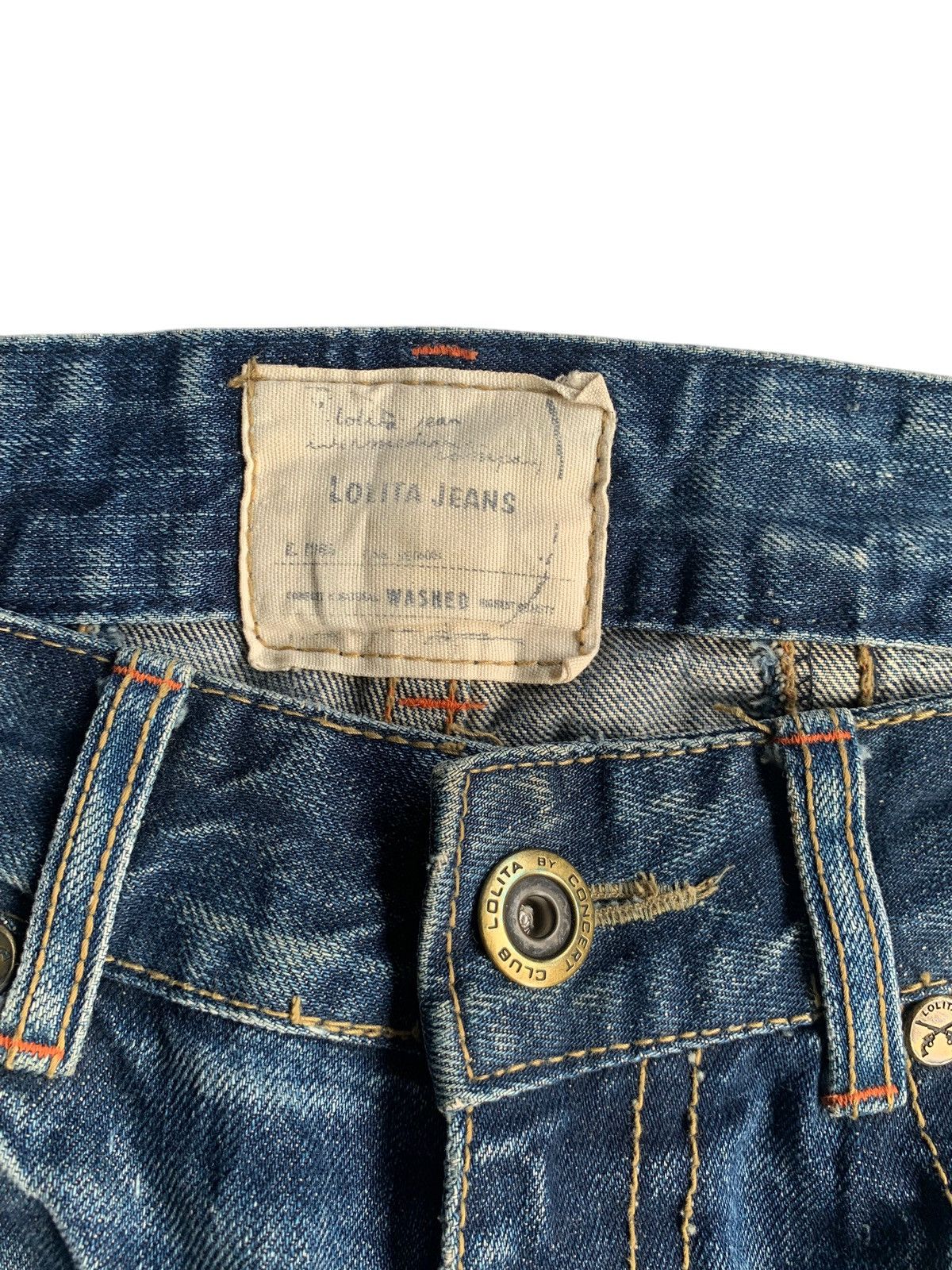 Kapital JAPANESE LOLITA PUNK STYLE FADED & RUSTY DISTRESSED DENIM☠️ Size US 33 - 12 Thumbnail