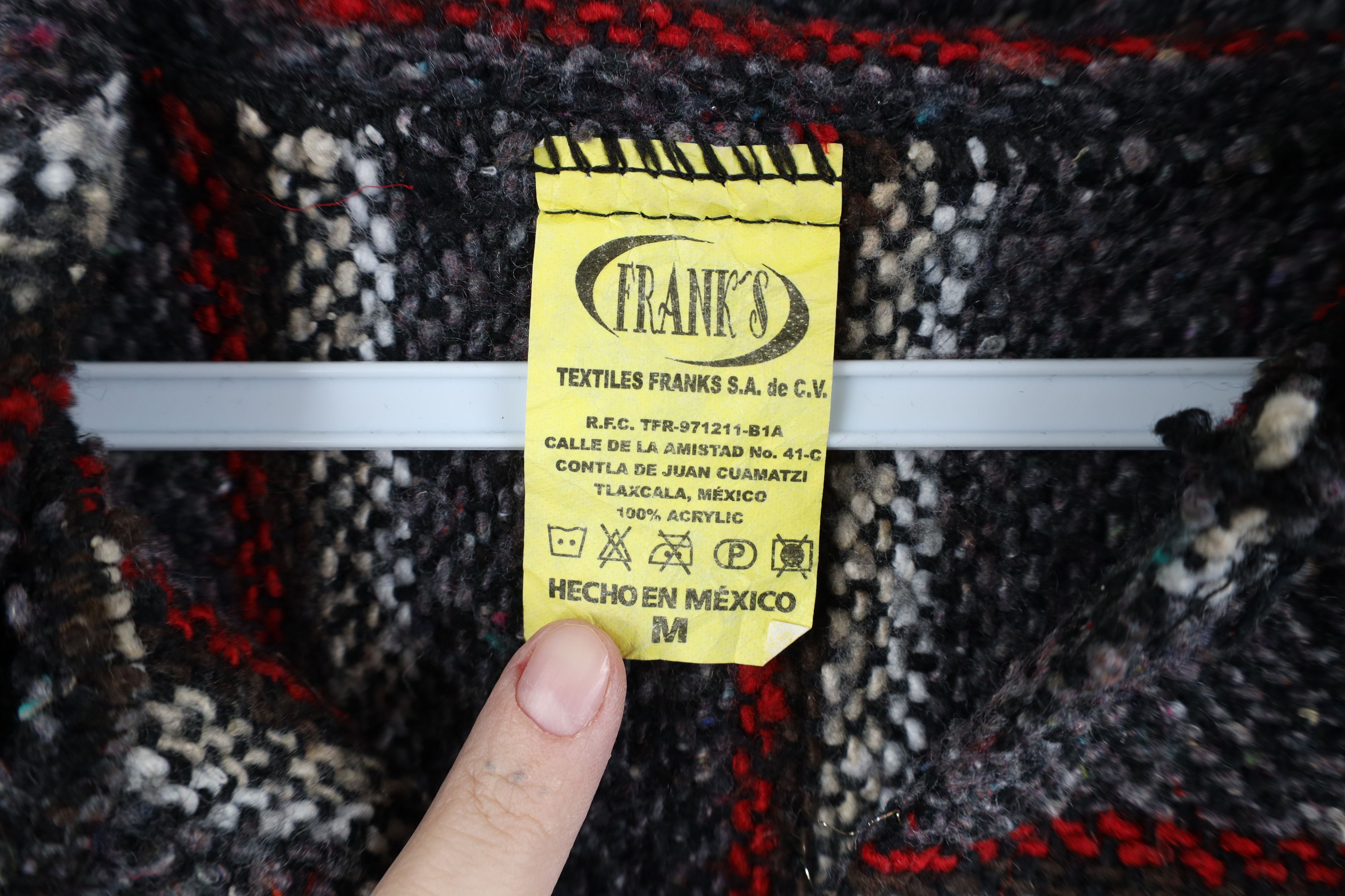 Vintage Vintage 90s Y2K Streetwear Knit Drug Rug Hoodie Sweatshirt Size M / US 6-8 / IT 42-44 - 8 Thumbnail