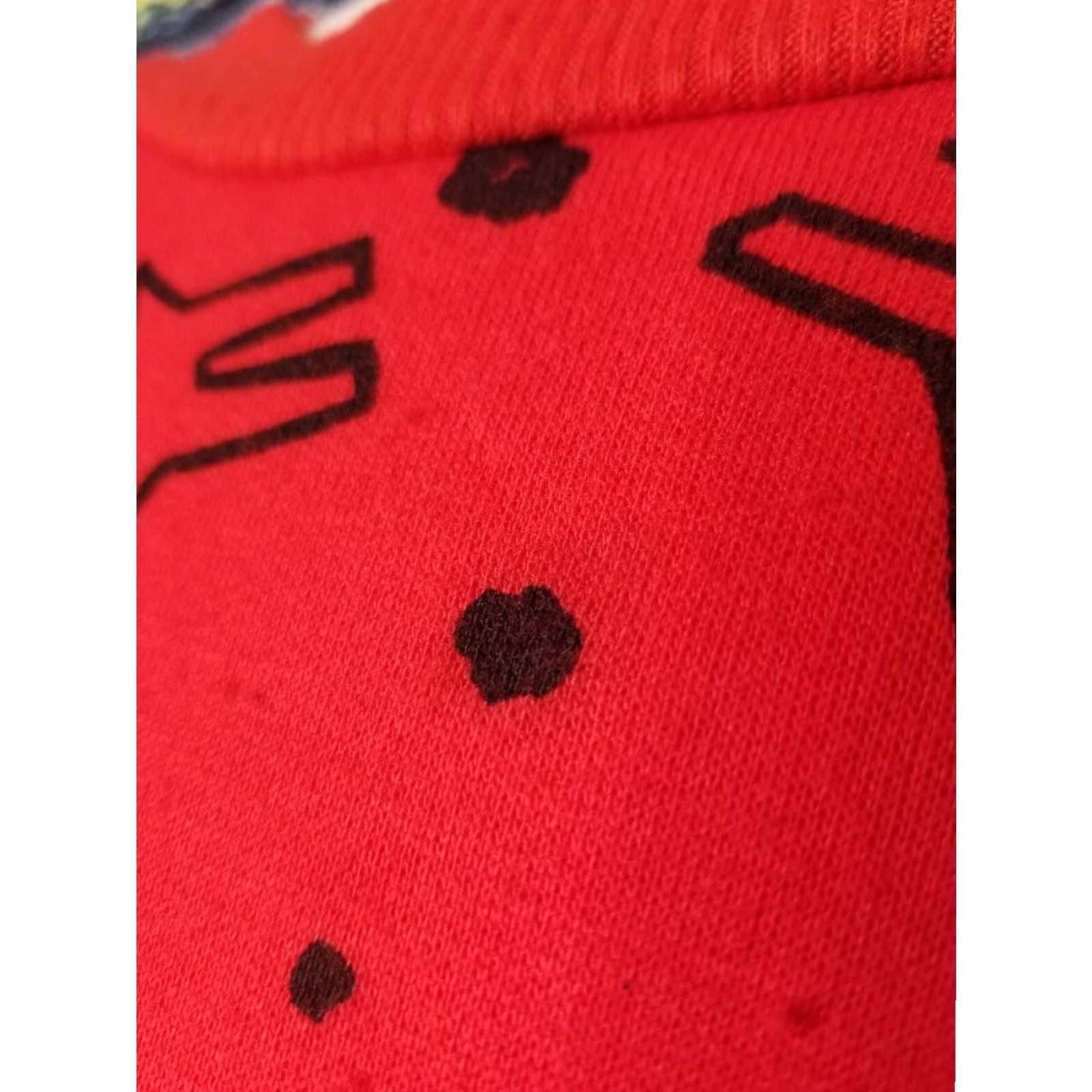 Vintage VINTAGE Keith Haring Graphic Pullover Sweatshirt AOP Red 1980s Large Mens Size US L / EU 52-54 / 3 - 6 Thumbnail