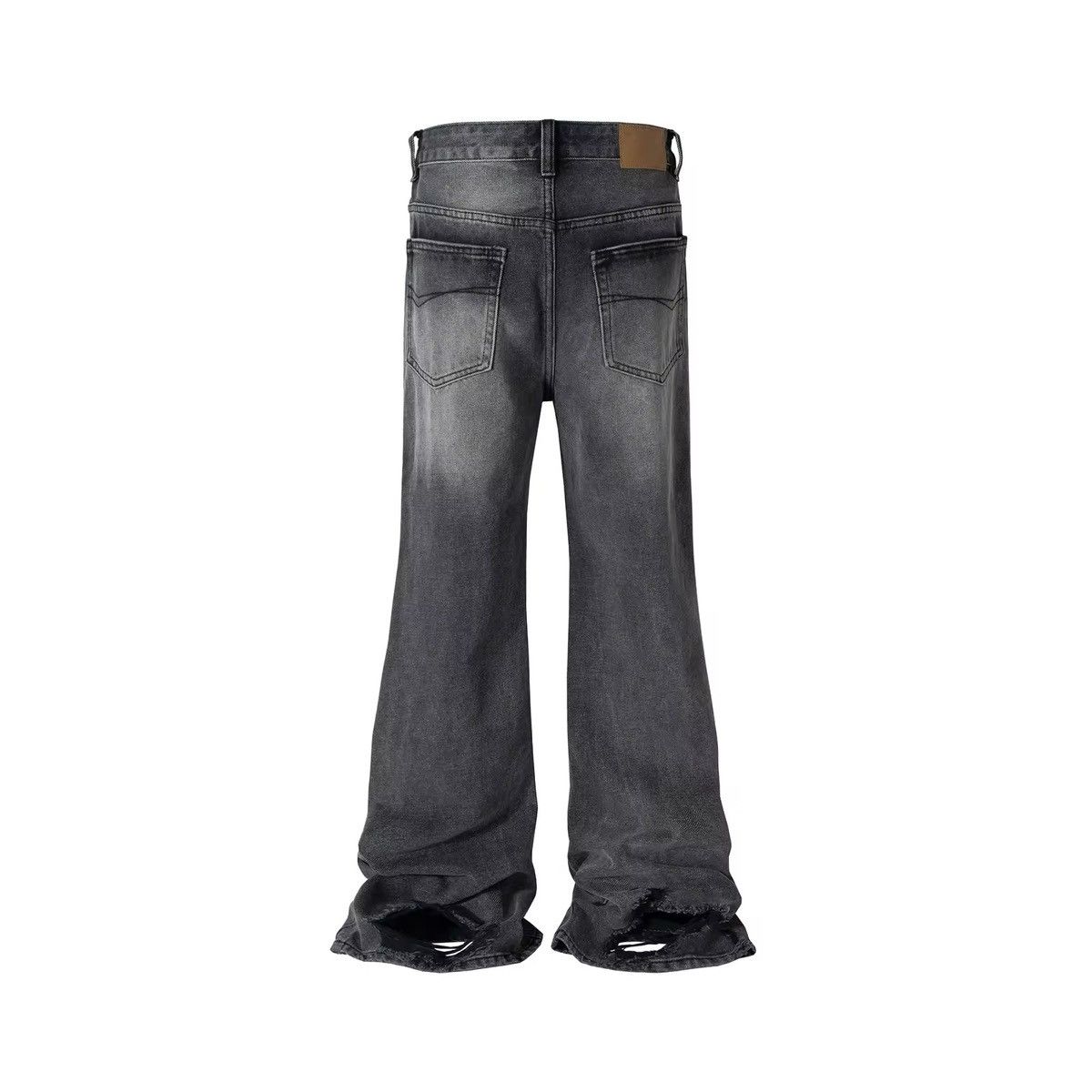Designer × Vintage Streetwear Design Retro Baggy Hole Jeans Size US 33 - 2 Thumbnail