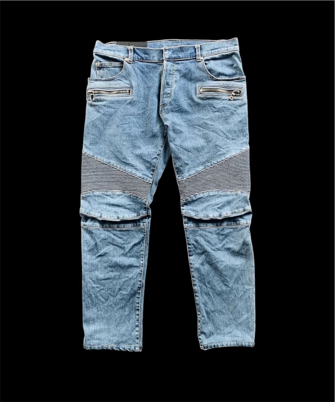 Balmain Balmain Biker Denim Washed Jeans Size US 34 / EU 50 - 1 Thumbnail