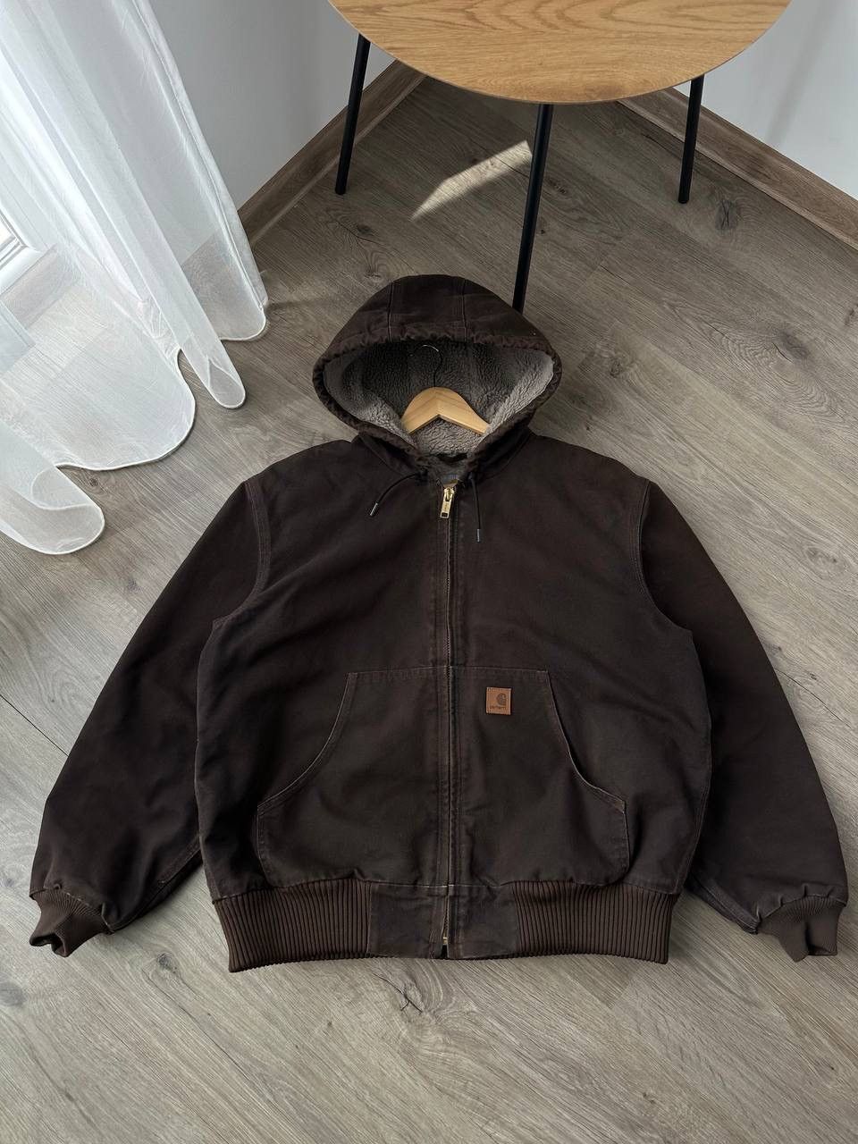 Carhartt × Vintage Vintage Carhartt Workwear Faux Fur Brown Detroit Jacket Size US L / EU 52-54 / 3 - 9 Thumbnail