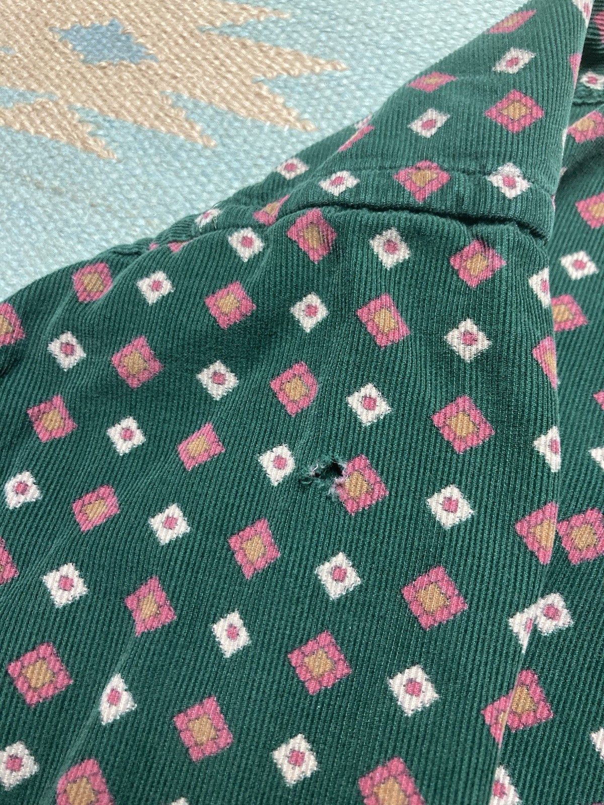 Van Heusen × Vintage Vtg button shirt printed corduroy diamonds distressed medium Size US M / EU 48-50 / 2 - 2 Thumbnail