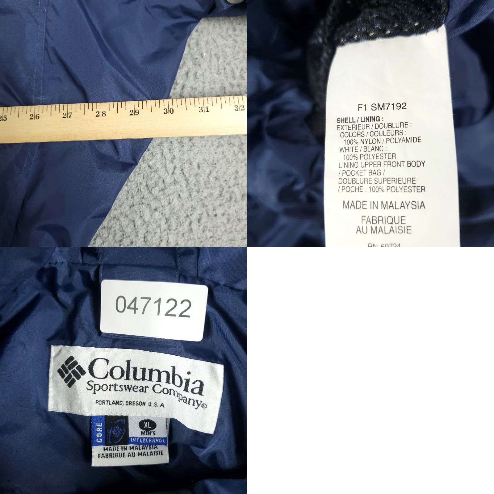 Vintage Columbia Jacket Mens Size XL Blue Interchage Full Zip Up Windbreaker Size US XL / EU 56 / 4 - 8 Thumbnail