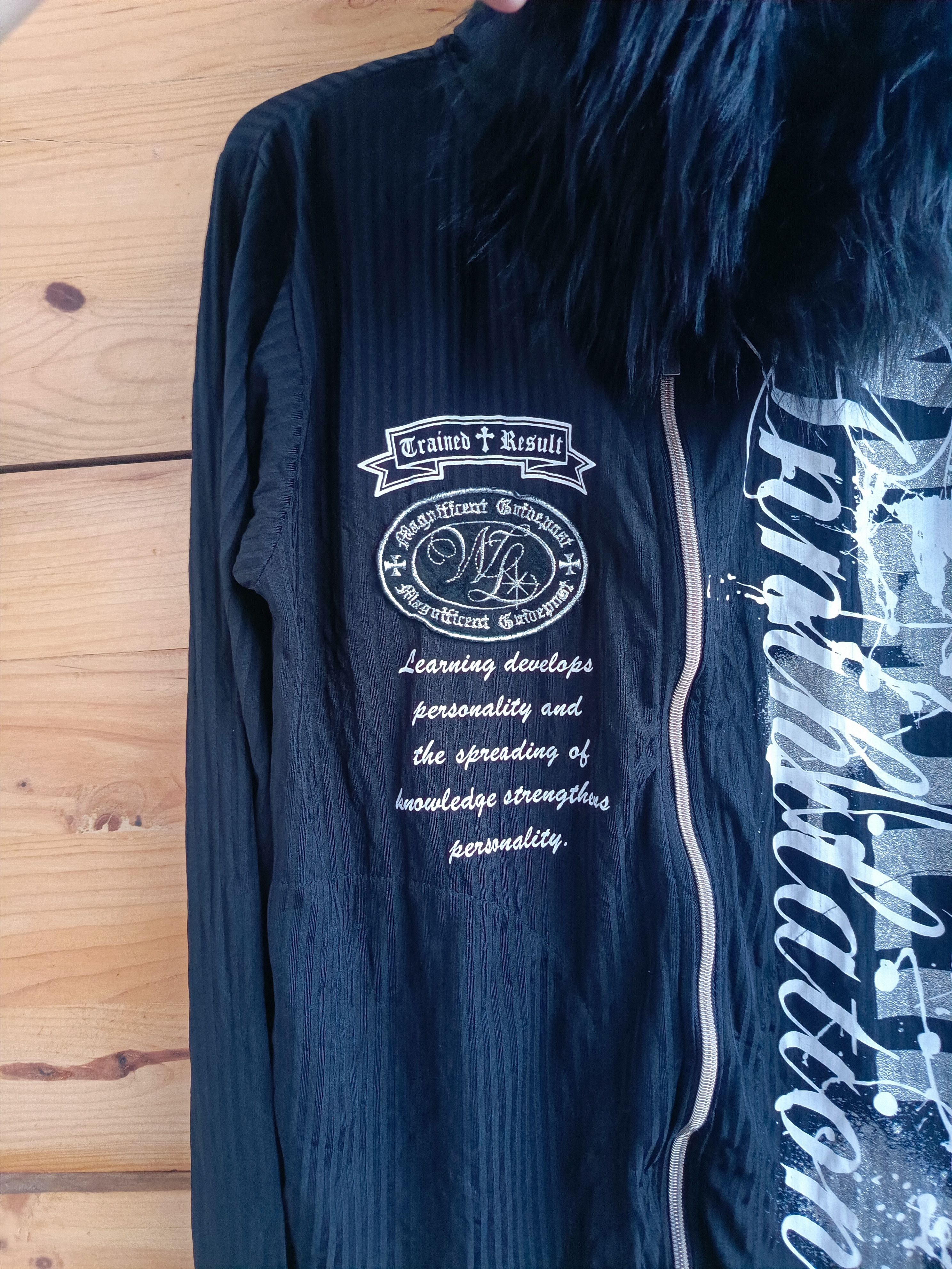 20471120 WDLE Archive Japanese Poem Zip Fur Hoodie LGB style Size US M / EU 48-50 / 2 - 8 Thumbnail