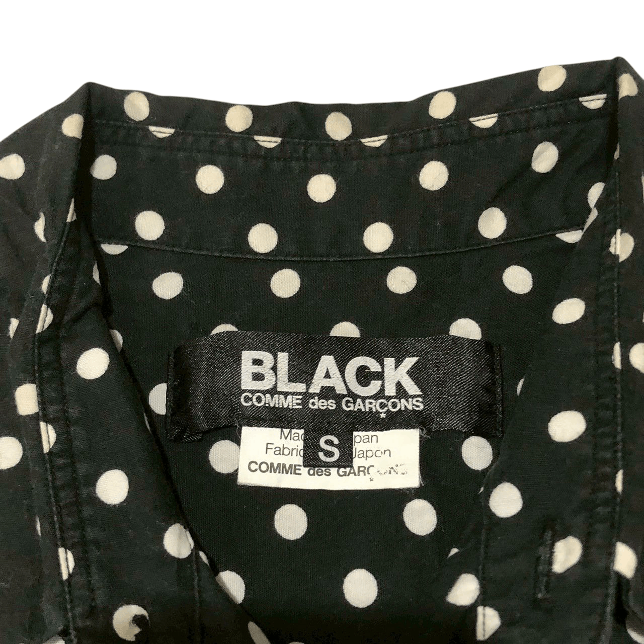 Comme des Garcons Black BLACK Comme des Garcons Polka Dot Contrast Shirt Size US S / EU 44-46 / 1 - 5 Thumbnail