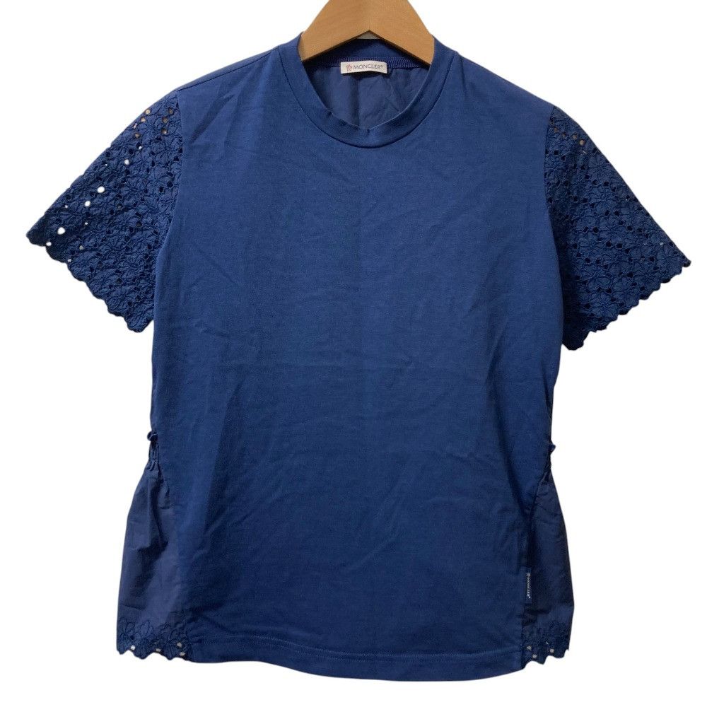 Moncler Moncler Moncler MAGLIA GIRLOCOLLO Lace V Neck Top Textile Tops DUTY FREE for USA Size ONE SIZE - 1 Thumbnail