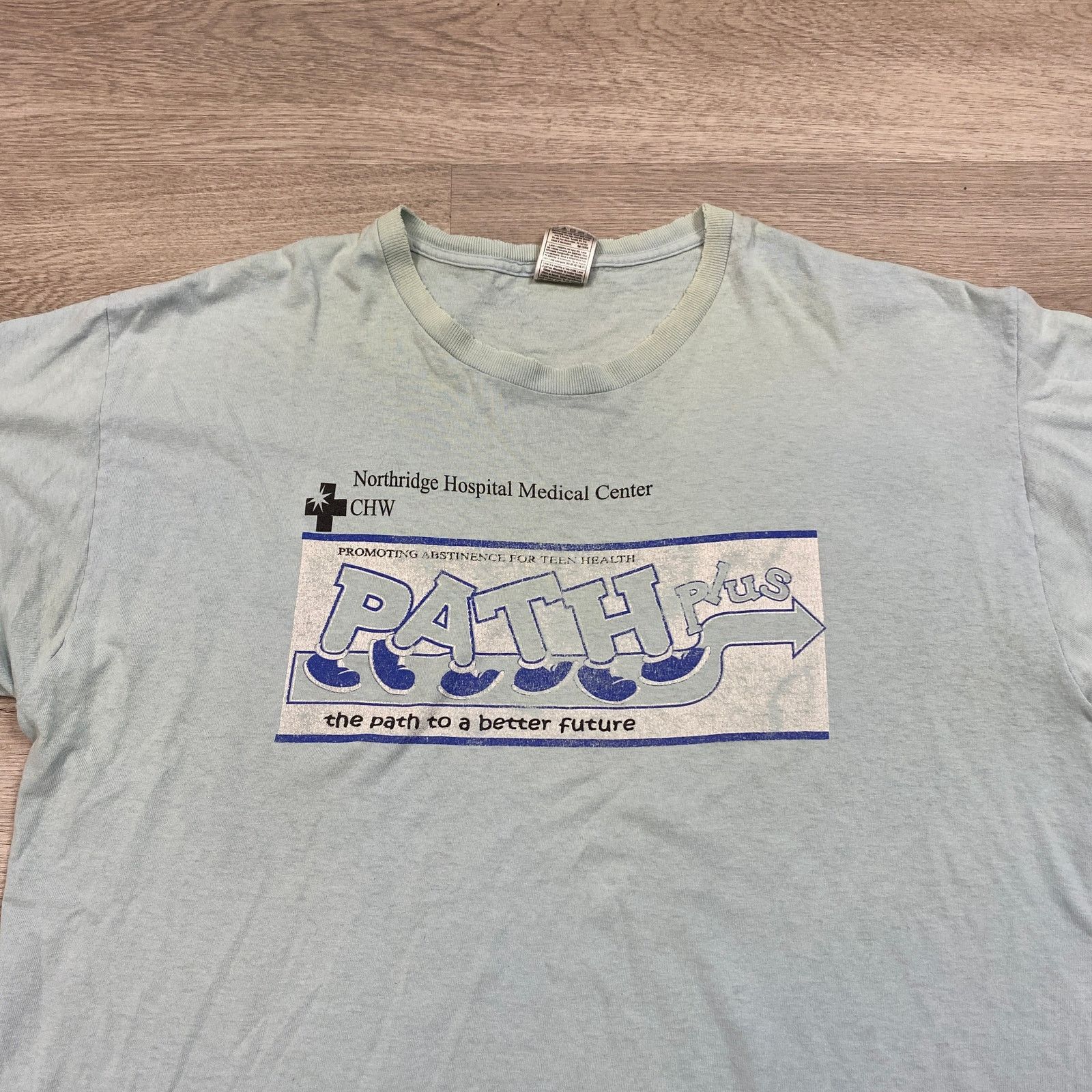 Fruit Of The Loom × Vintage Vintage 90s Path Plus Abstinence Funny Tee Shirt Men's XL Size US XL / EU 56 / 4 - 4 Thumbnail