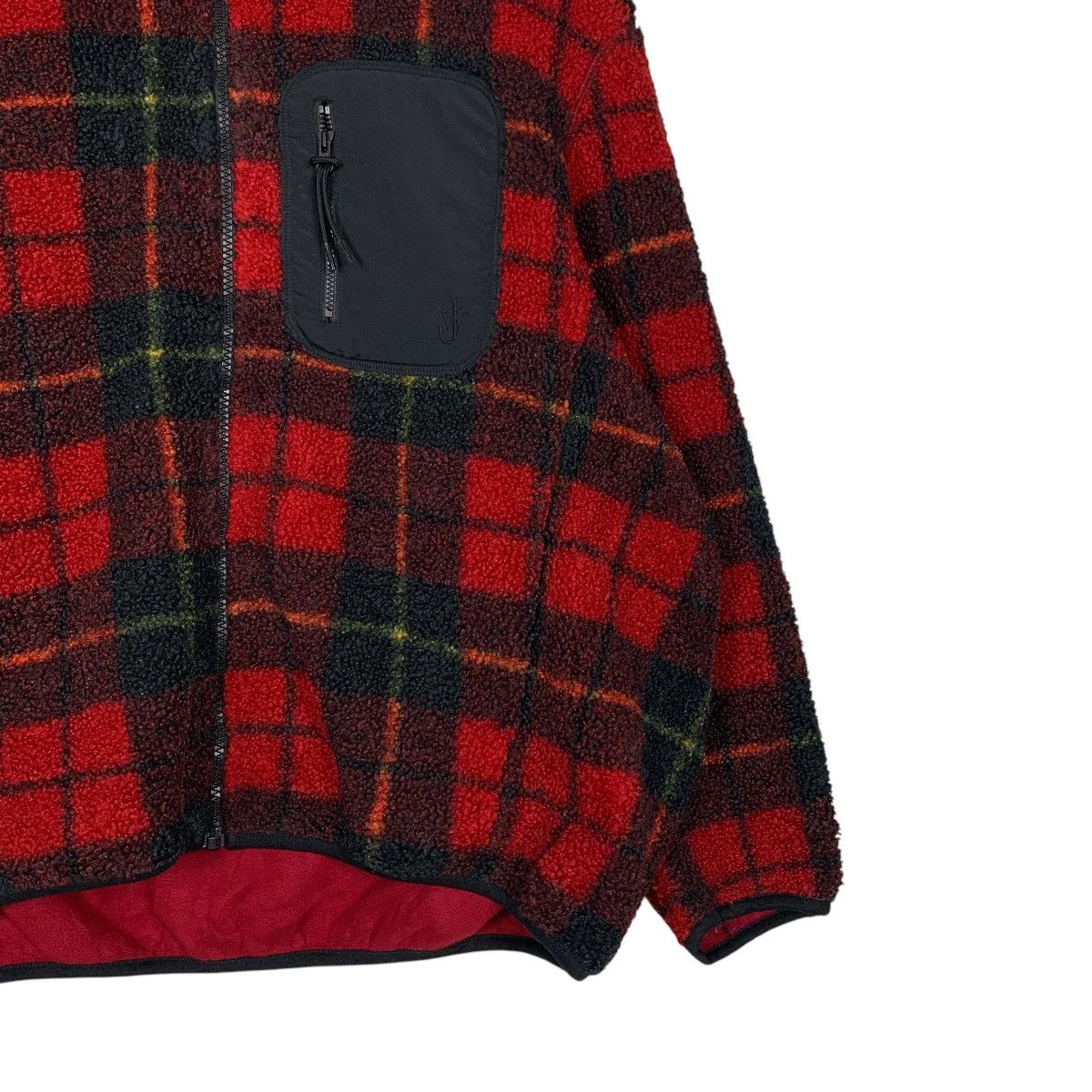 JW Anderson JW ANDERSON Red Tartan Hooded Fleece Jacket #2333-C104 Size US L / EU 52-54 / 3 - 4 Thumbnail