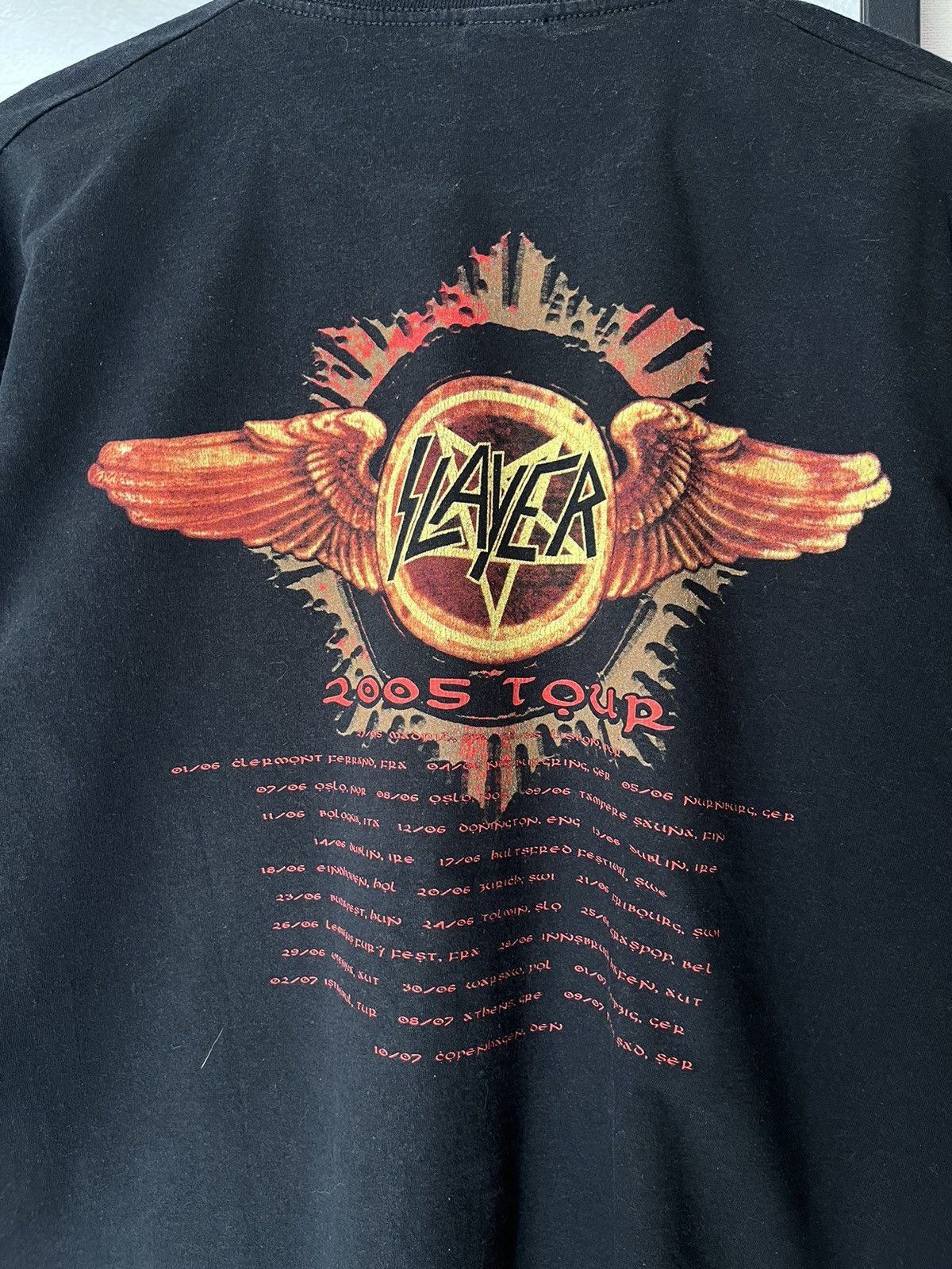 Band Tees VINTAGE 00s SLAYER TOUR T-SHIRT 2005 Size US L / EU 52-54 / 3 - 5 Thumbnail